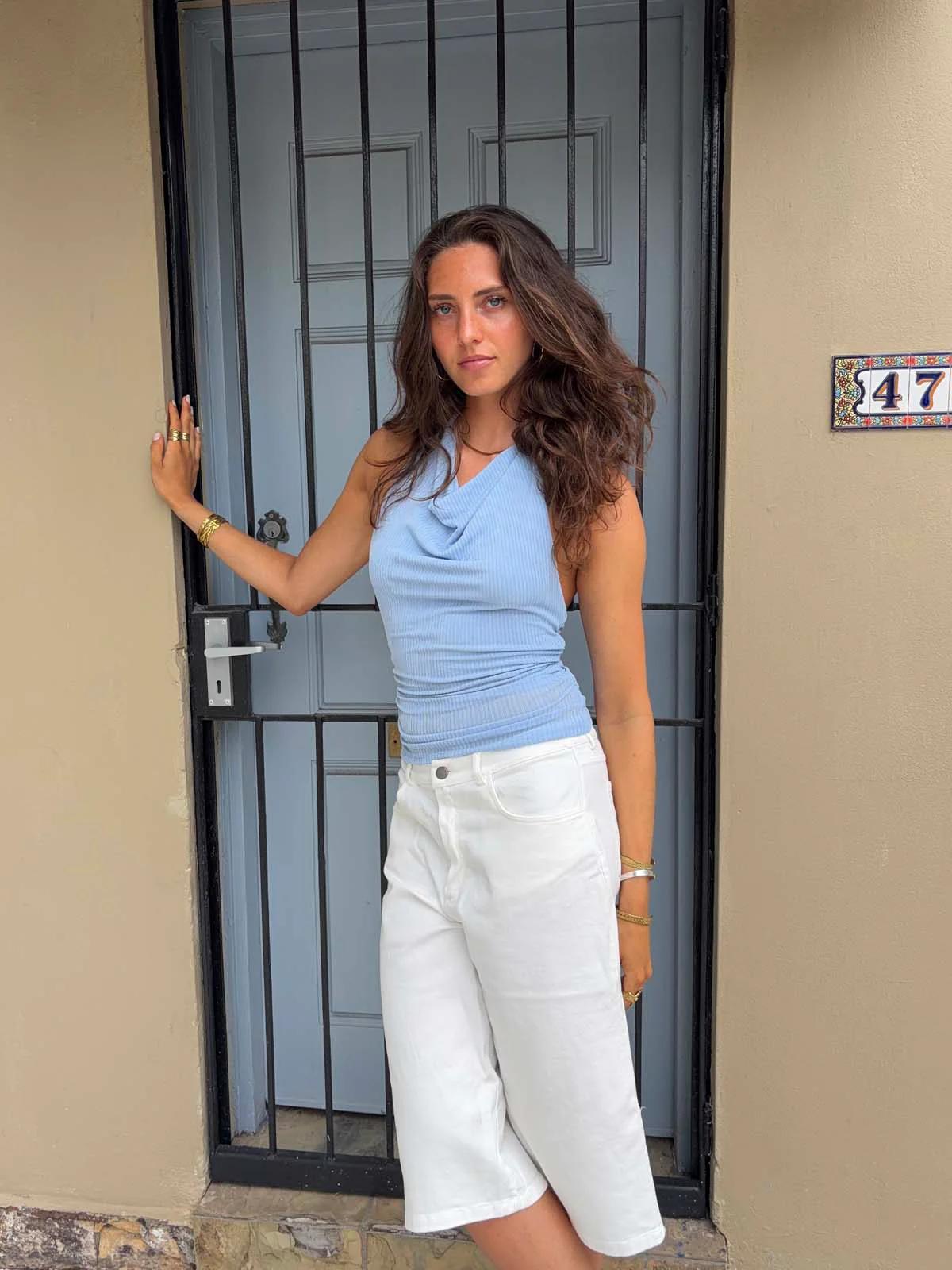 Crystal halterneck top - Blue 7 Crystal halterneck top - Blue