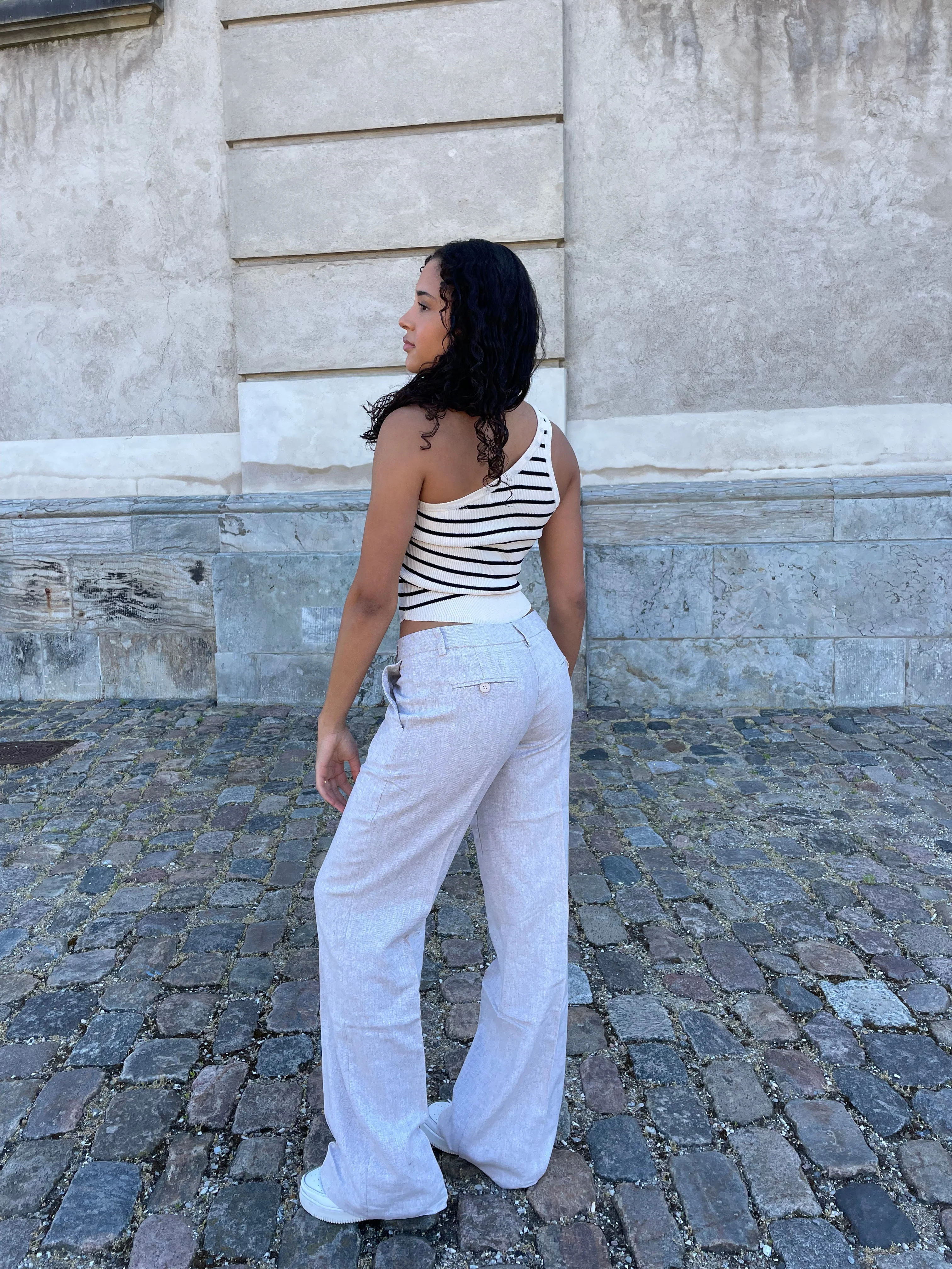 Herringbone pants - Beige/white 7 Herringbone pants - Beige/white