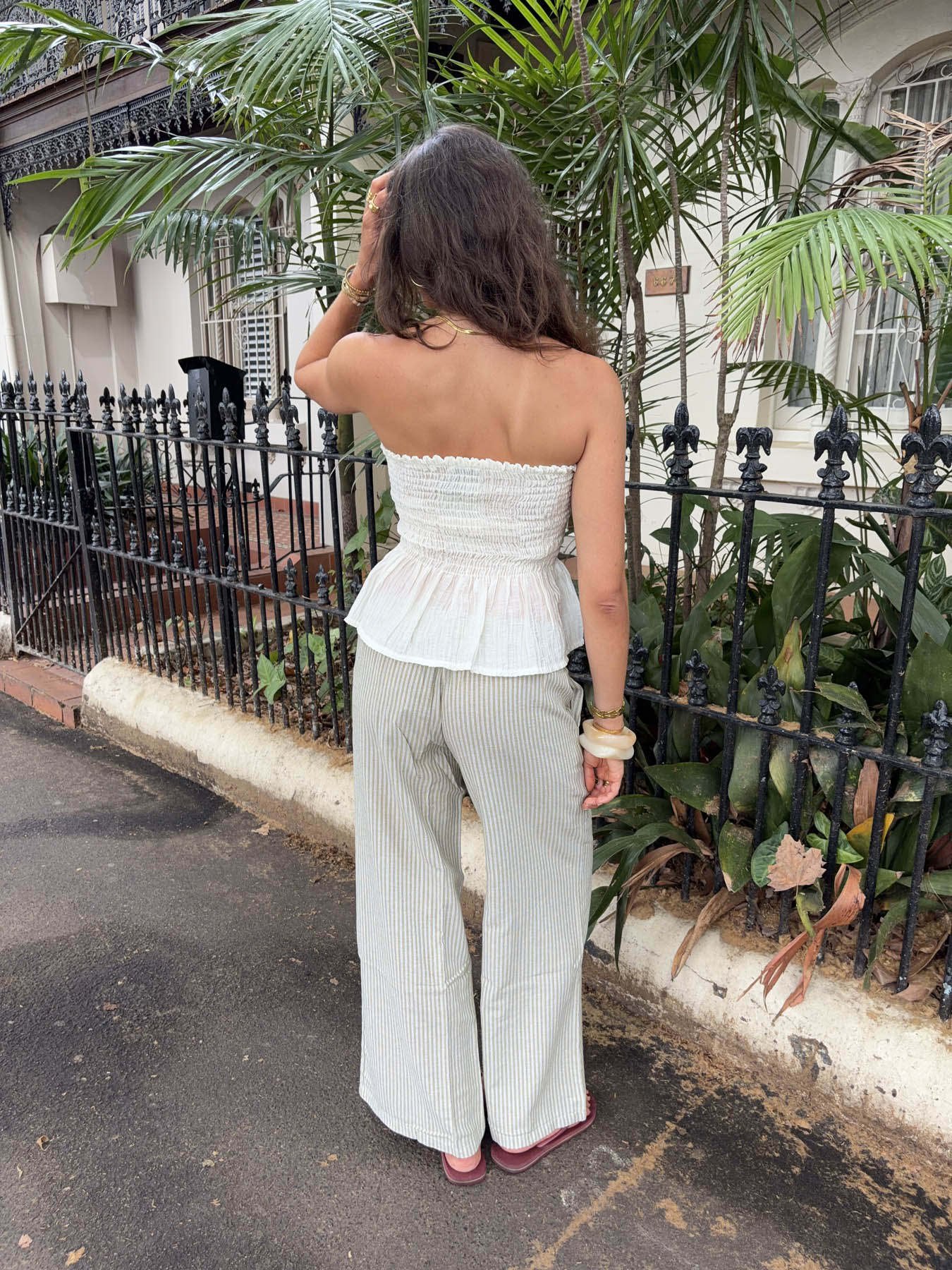 Jasmin striped trousers – Green/white 3 Jasmin striped trousers – Green/white