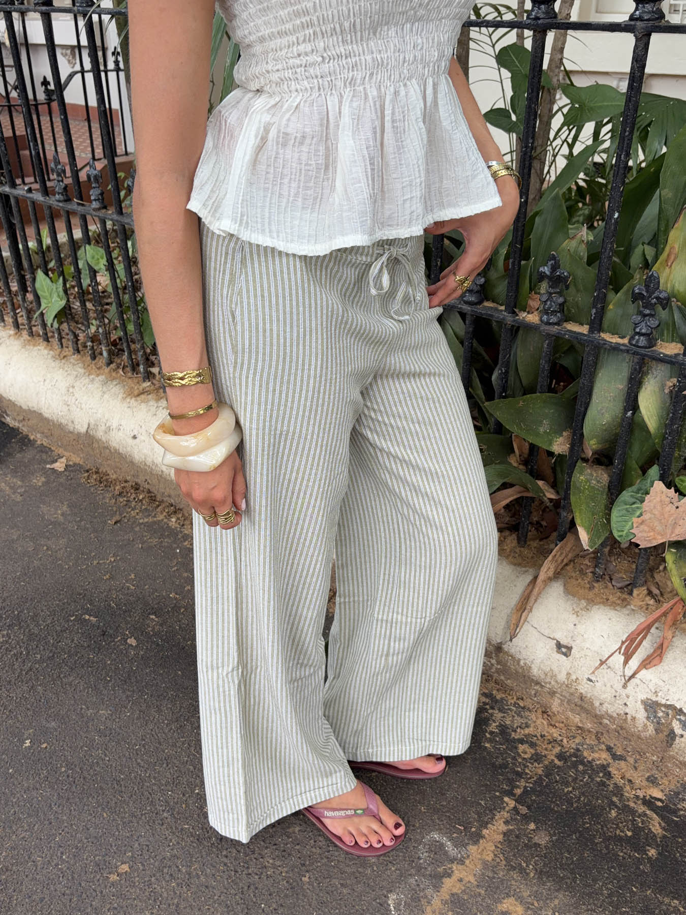 Jasmin striped trousers – Green/white 4 Jasmin striped trousers – Green/white
