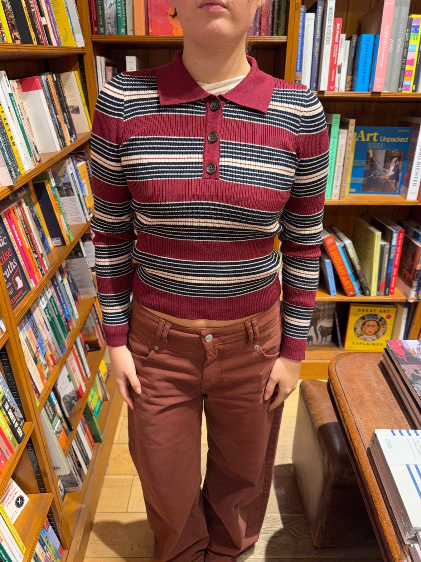 Tilina polo with stripes - Red/beige/navy 10 Tilina polo with stripes - Red/beige/navy