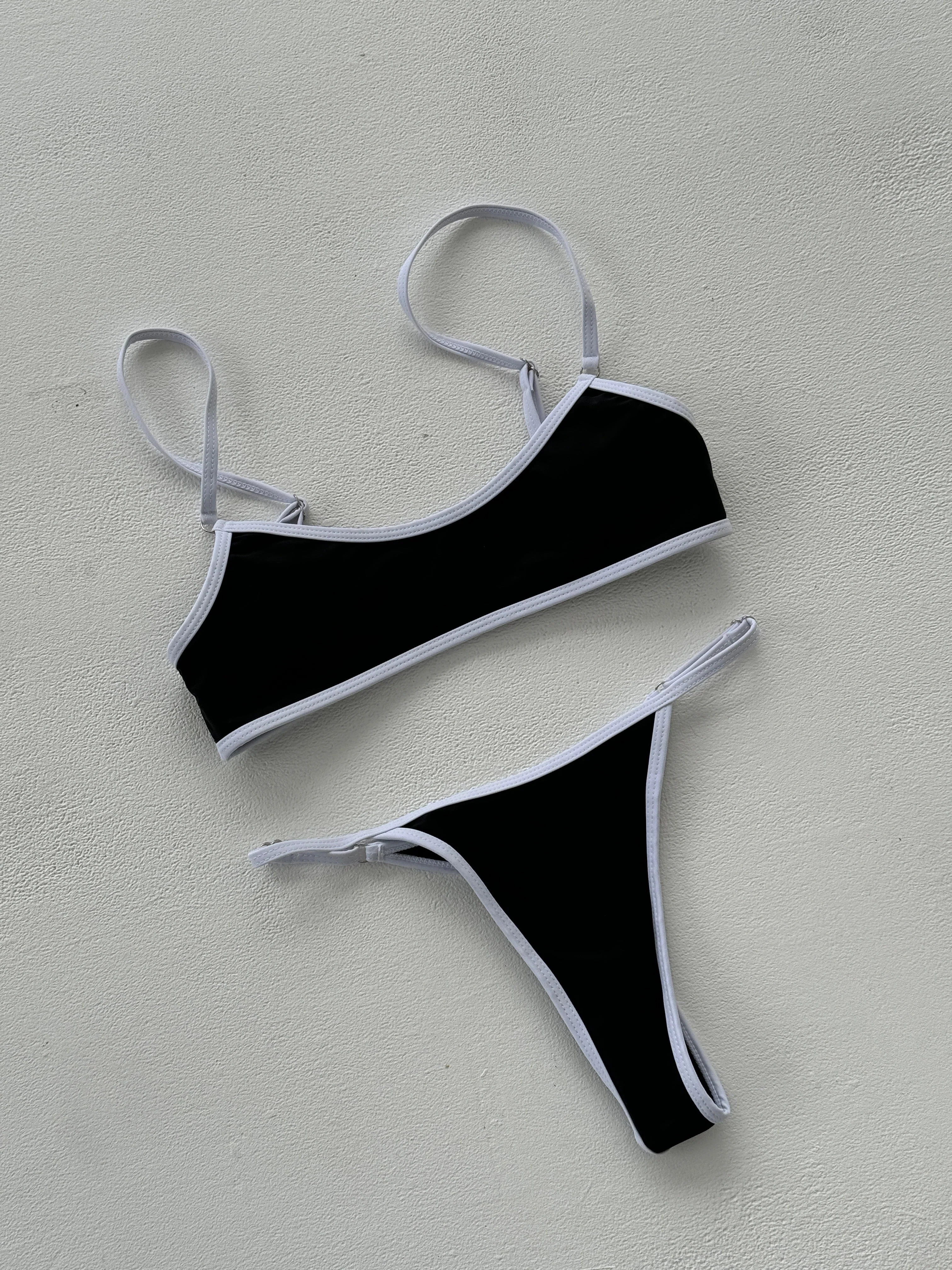 Corinna bikini with white details - Black 11 Corinna bikini with white details - Black