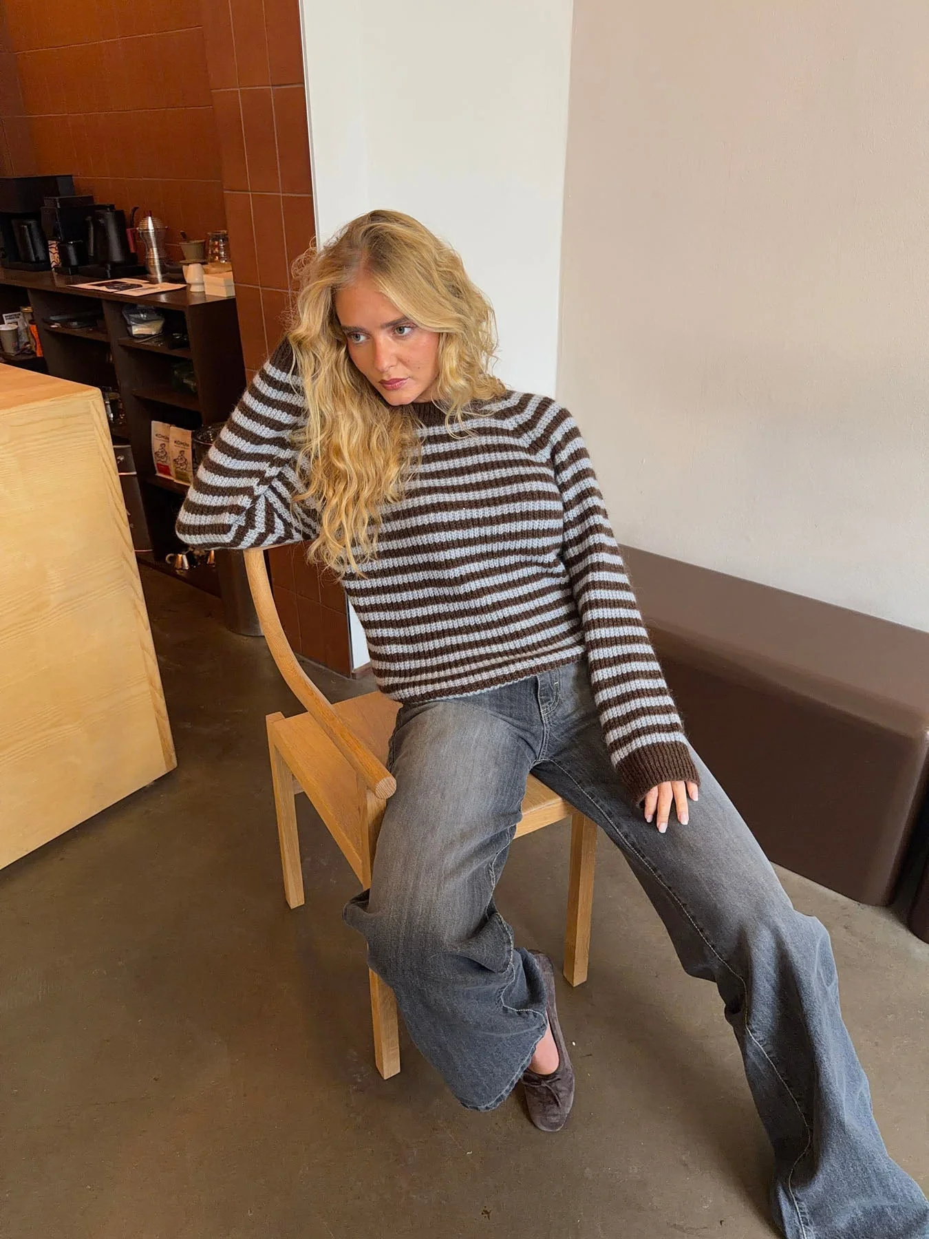 Cornelie knit sweater – Brown/blue 5 Cornelie knit sweater – Brown/blue