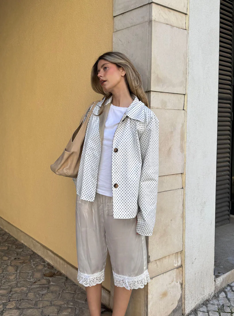 Dolly jacket with polka dots - White 1 Dolly jacket with polka dots - White