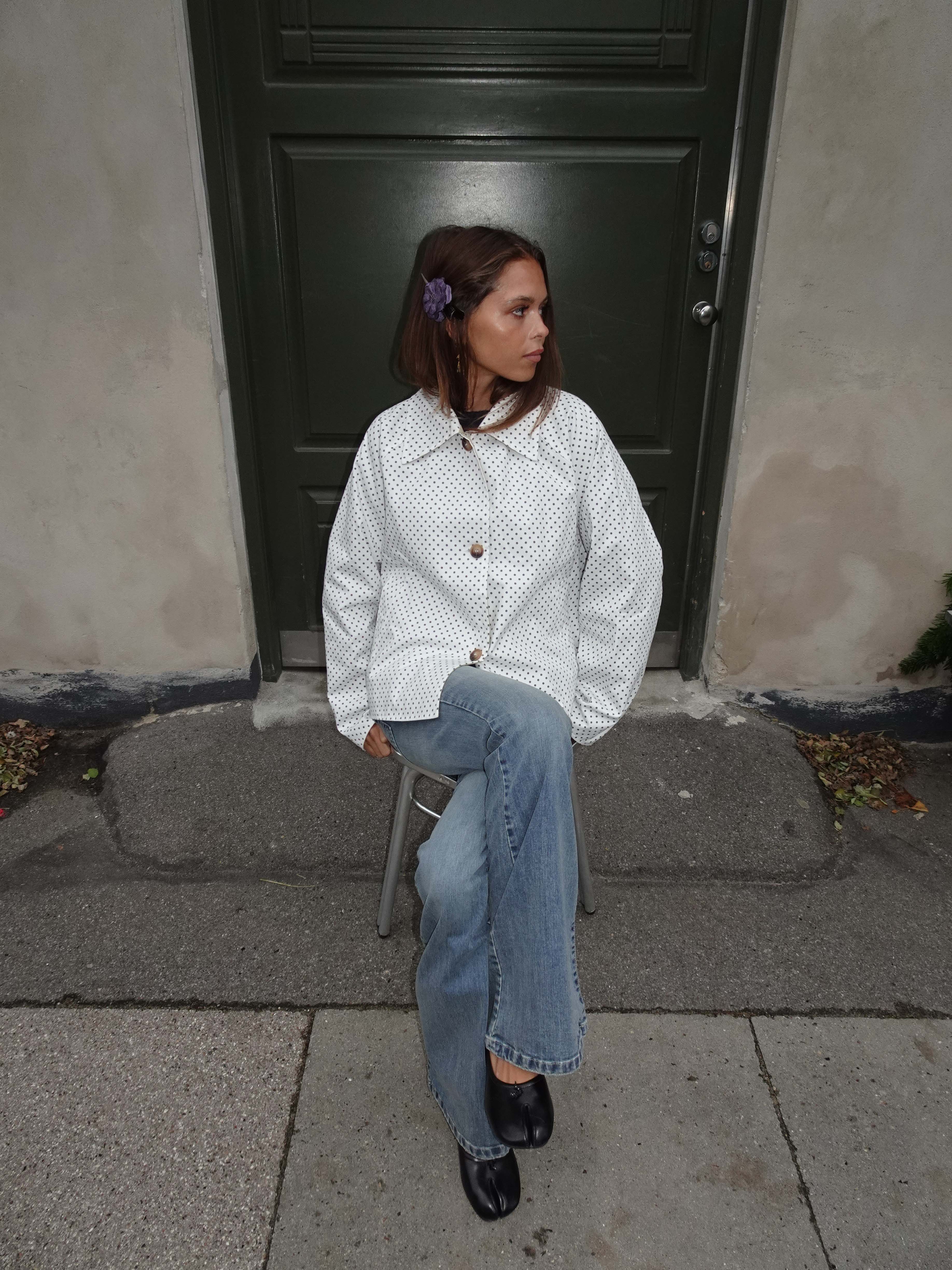 Dolly jacket with polka dots - White 2 Dolly jacket with polka dots - White