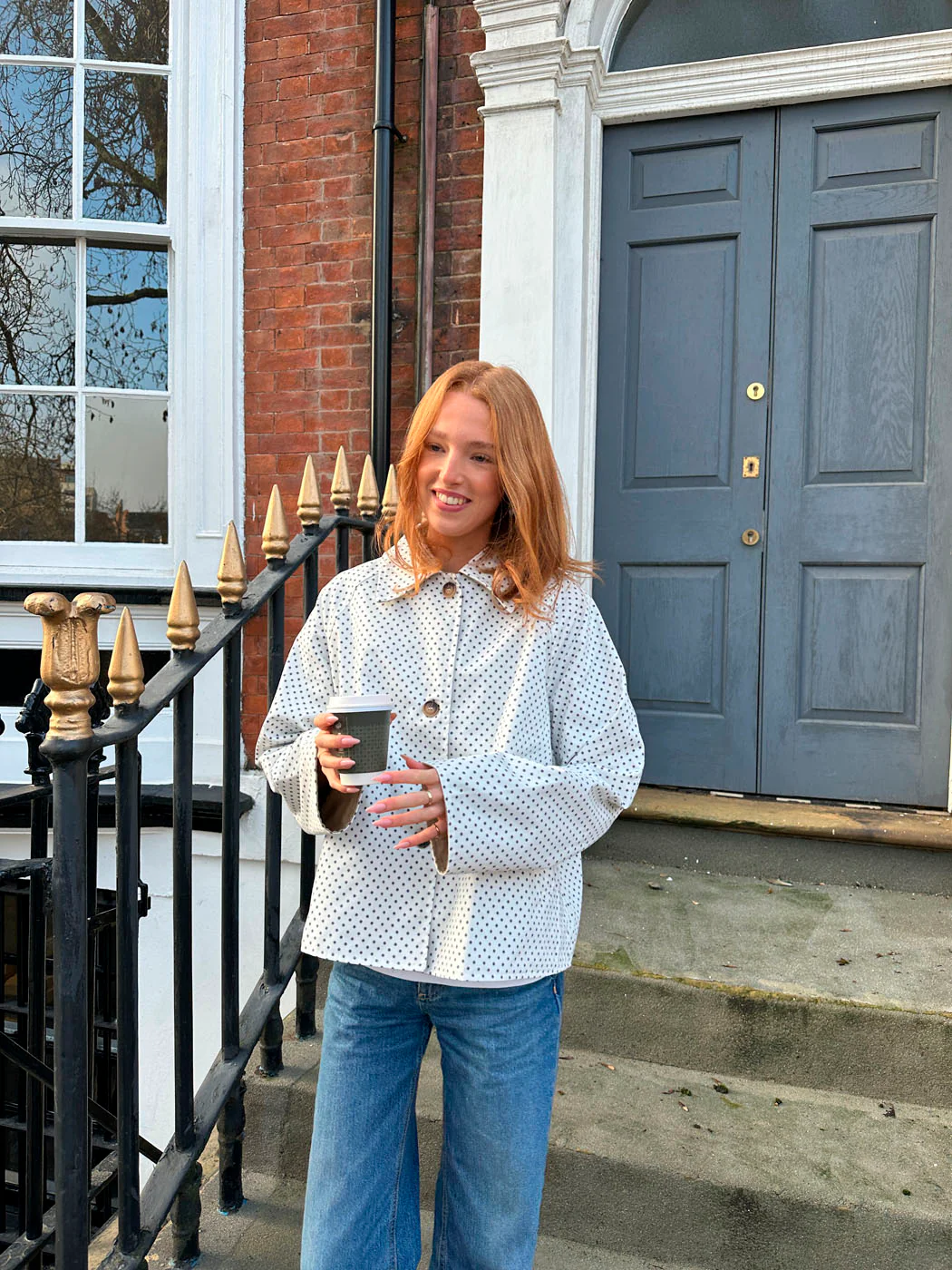 Dolly jacket with polka dots - White 3 Dolly jacket with polka dots - White