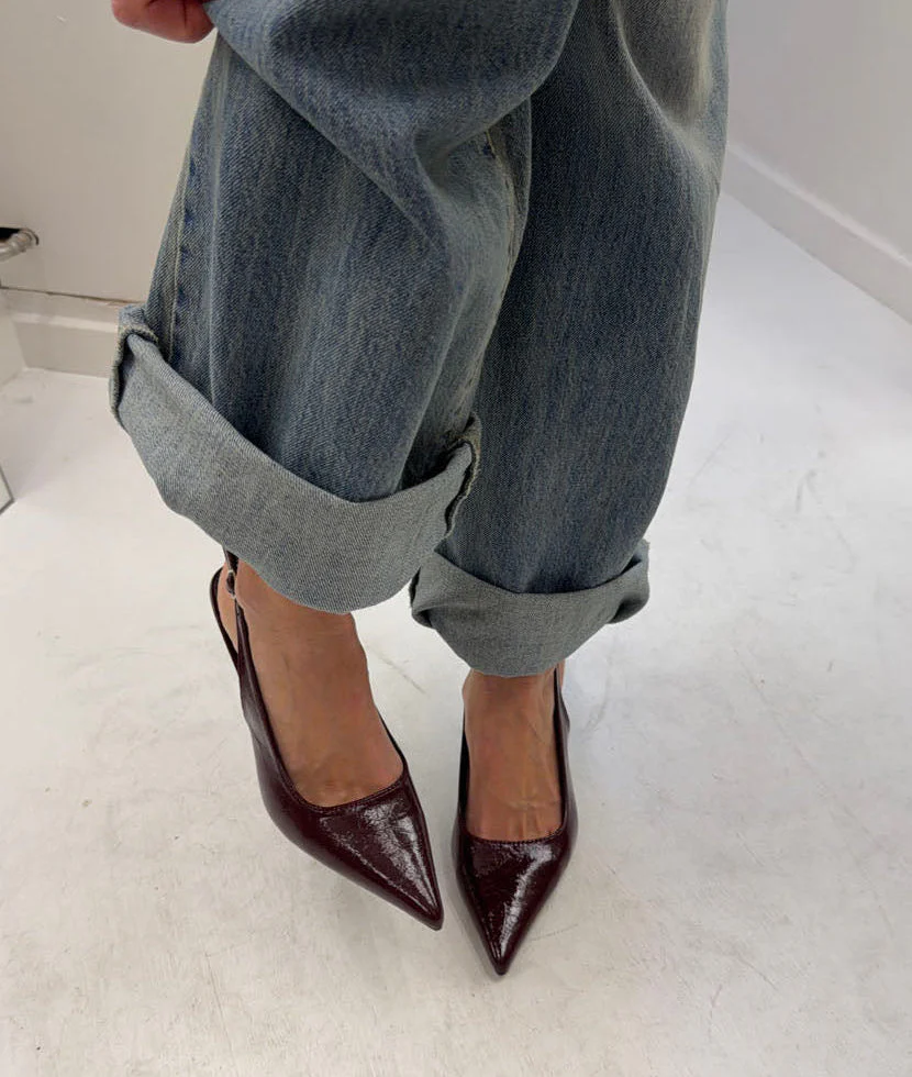 Donnatella slingback heels - Dark red