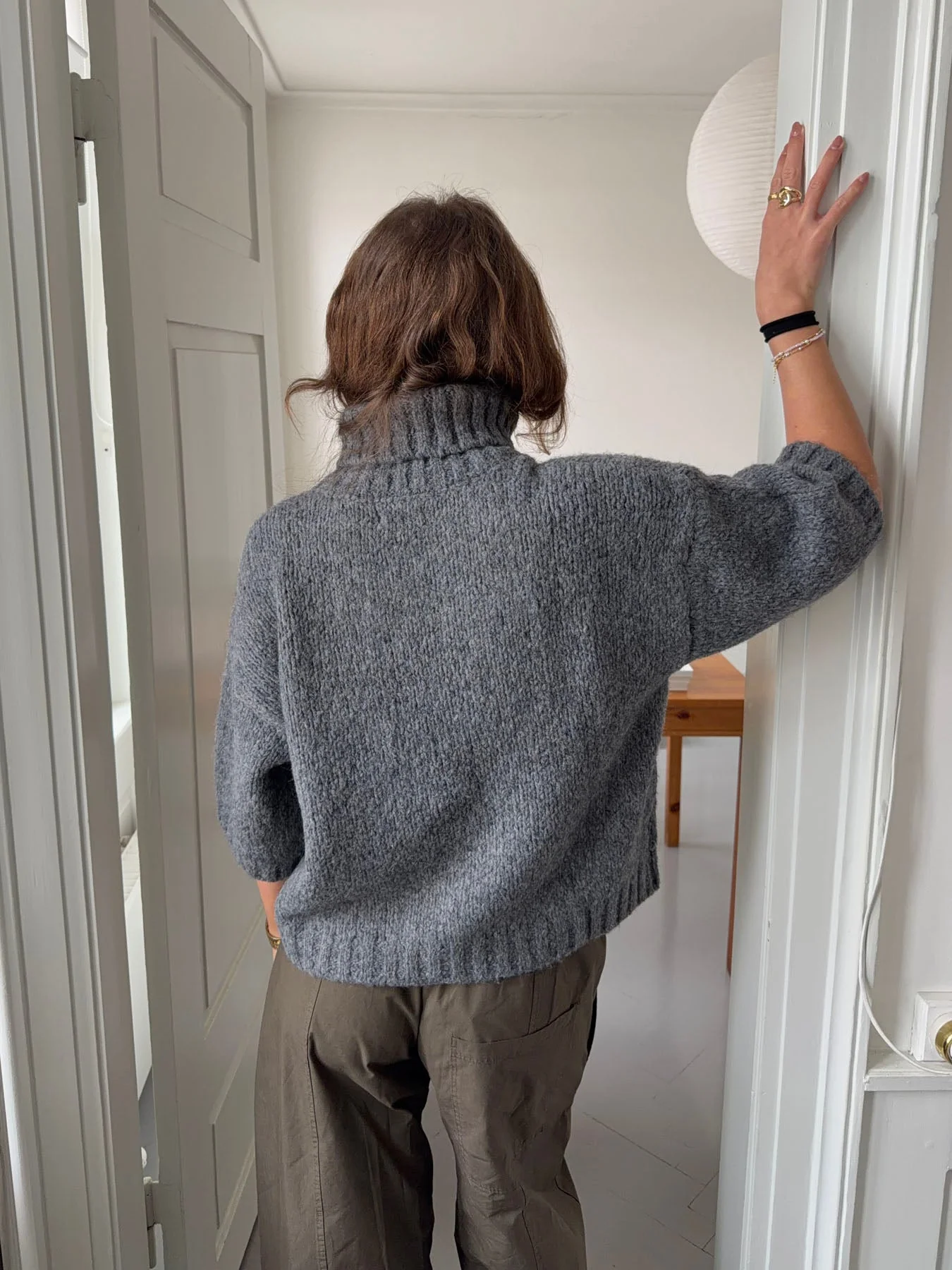 Dubleo knit sweater with short sleeves - Grey 3 Dubleo knit sweater with short sleeves - Grey