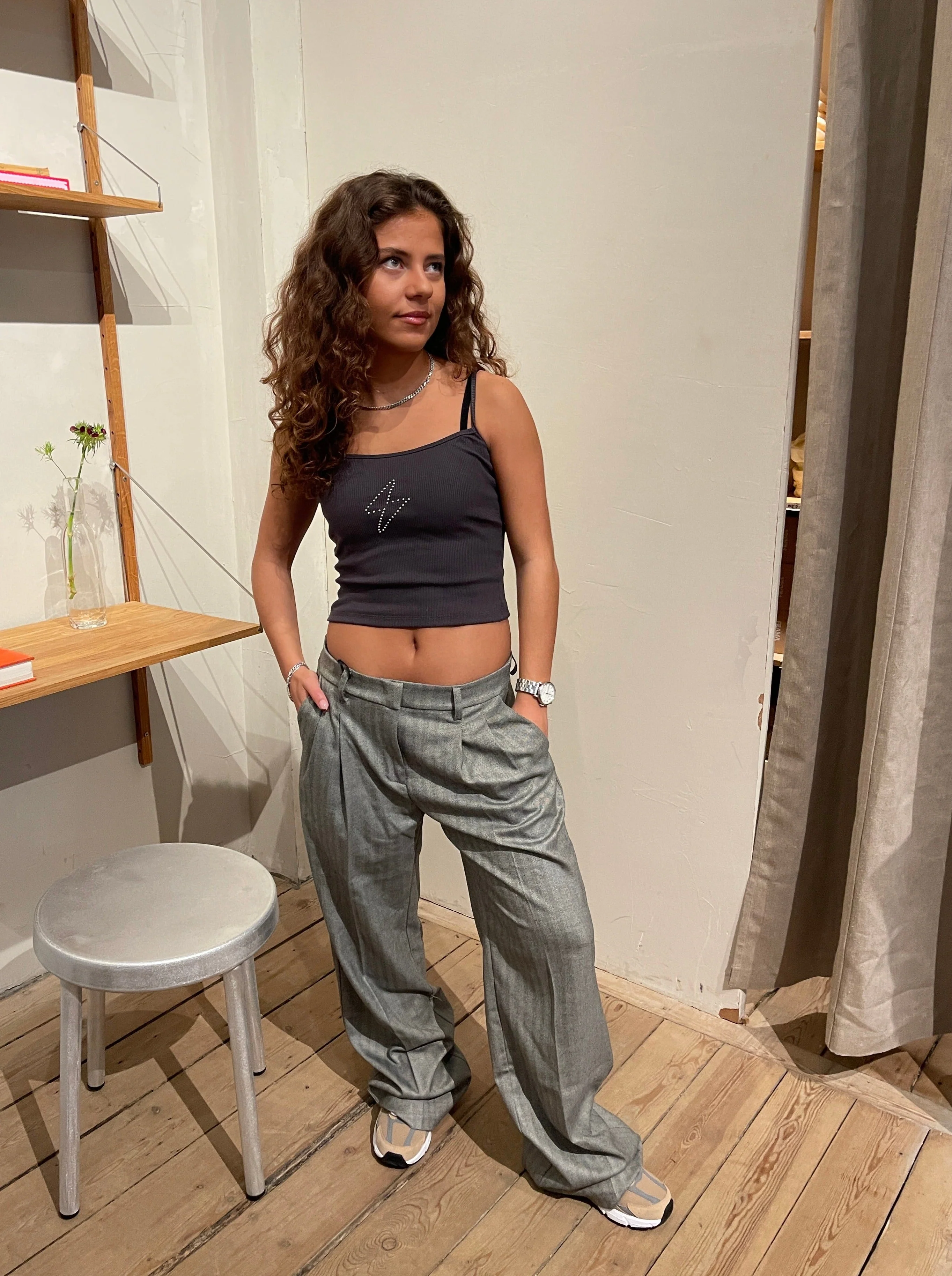 Ellen herringbone pants - Grey 2 Ellen herringbone pants - Grey