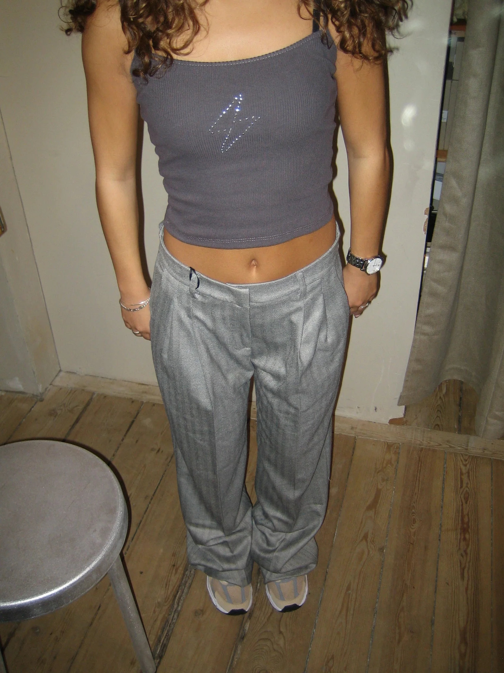 Ellen herringbone pants - Grey 3 Ellen herringbone pants - Grey