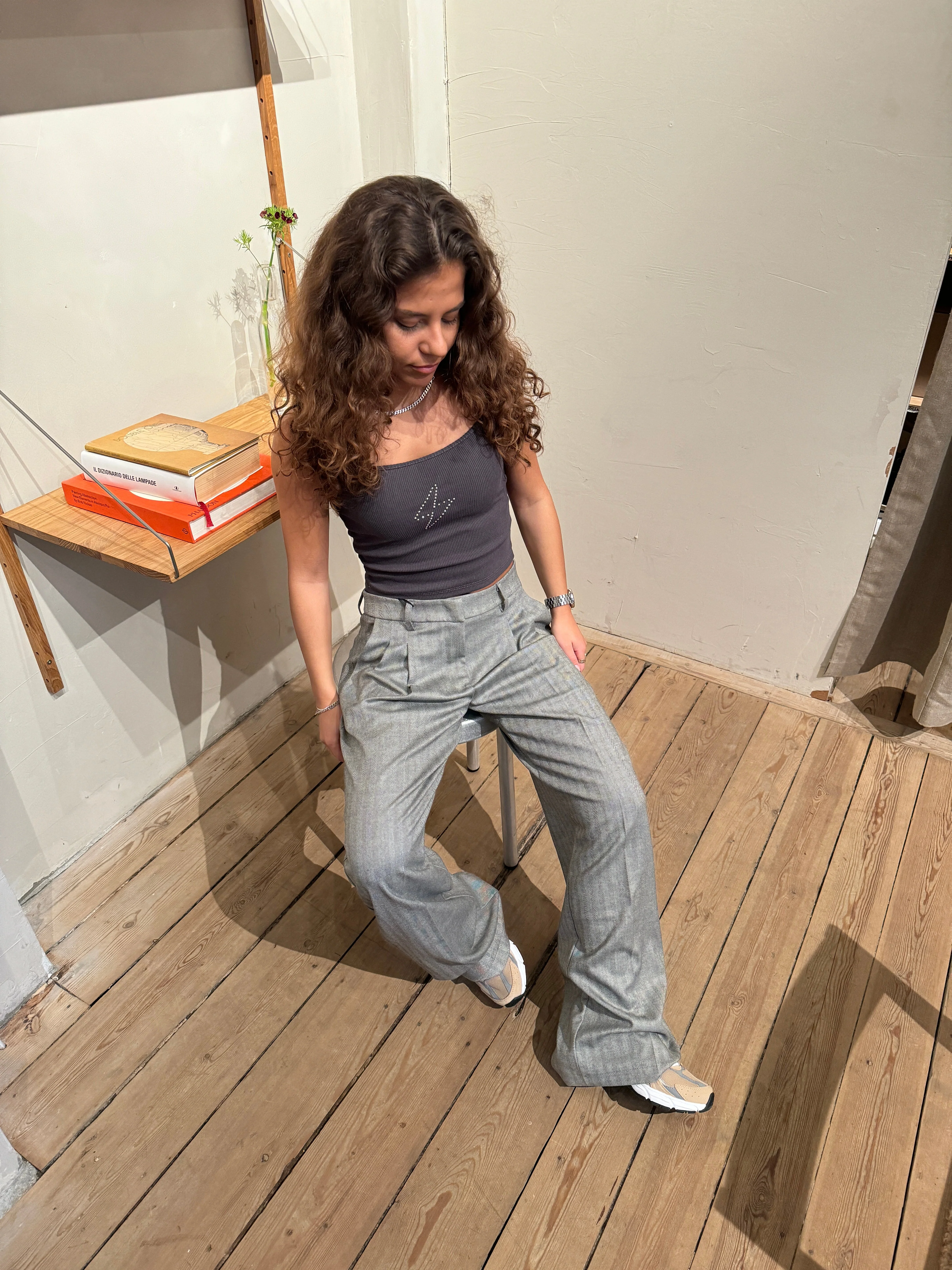 Ellen herringbone pants - Grey 8 Ellen herringbone pants - Grey