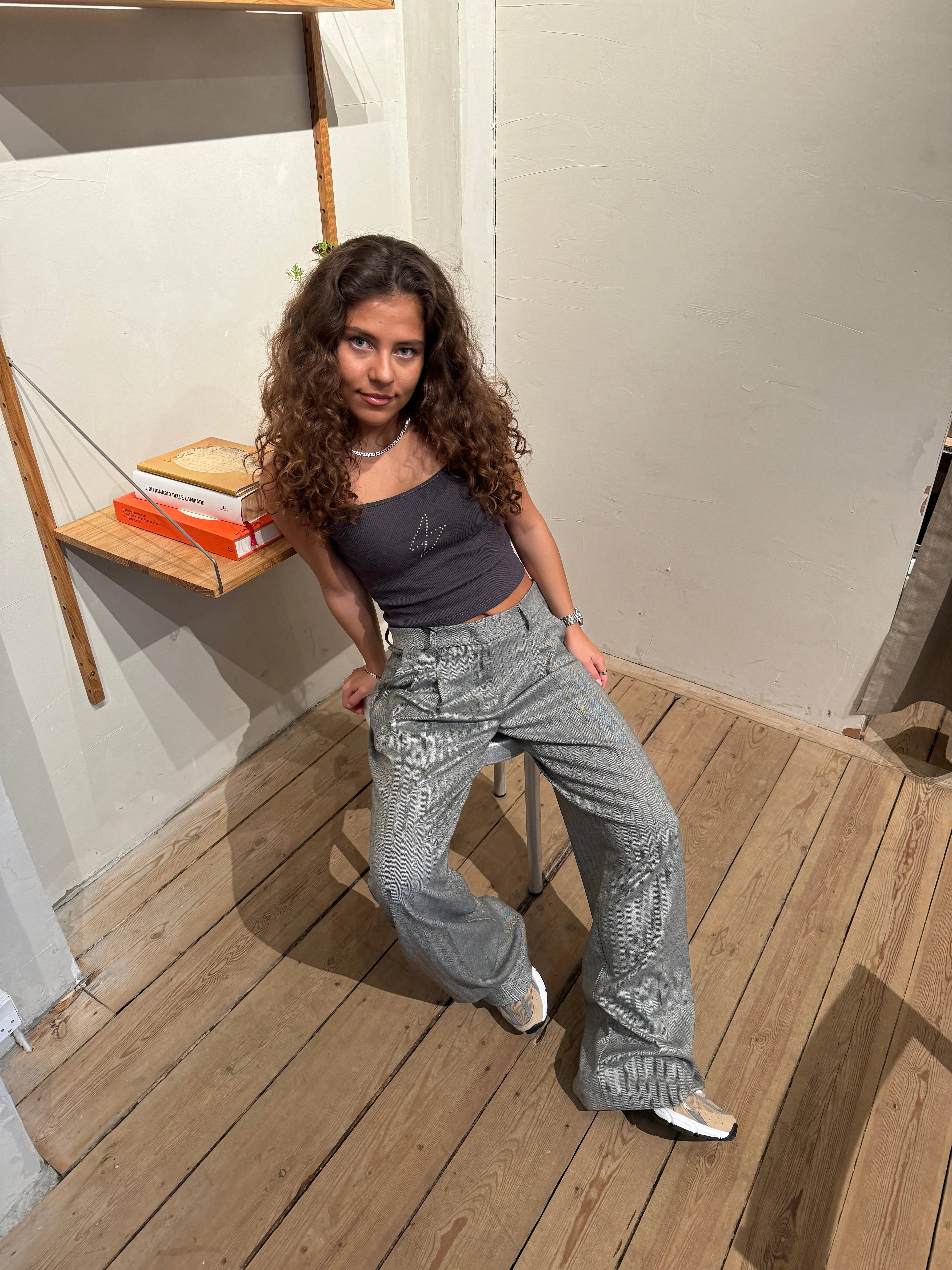Ellen herringbone pants - Grey 9 Ellen herringbone pants - Grey