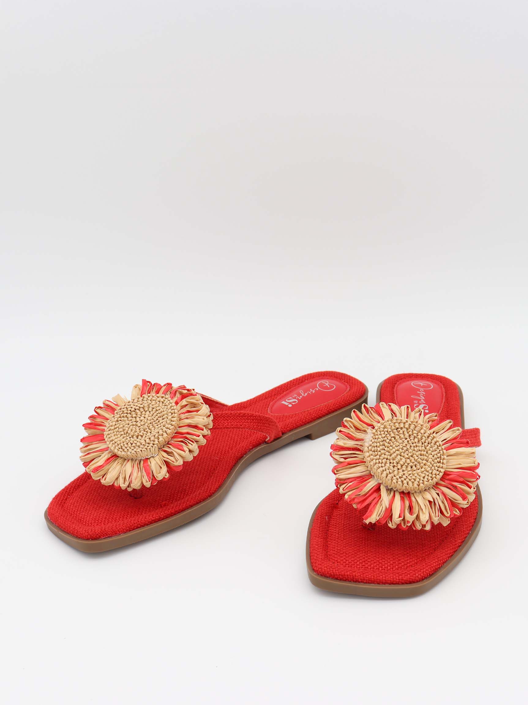 Minna sandals with floral detail – Orange/gold 2 Minna sandals with floral detail – Orange/gold