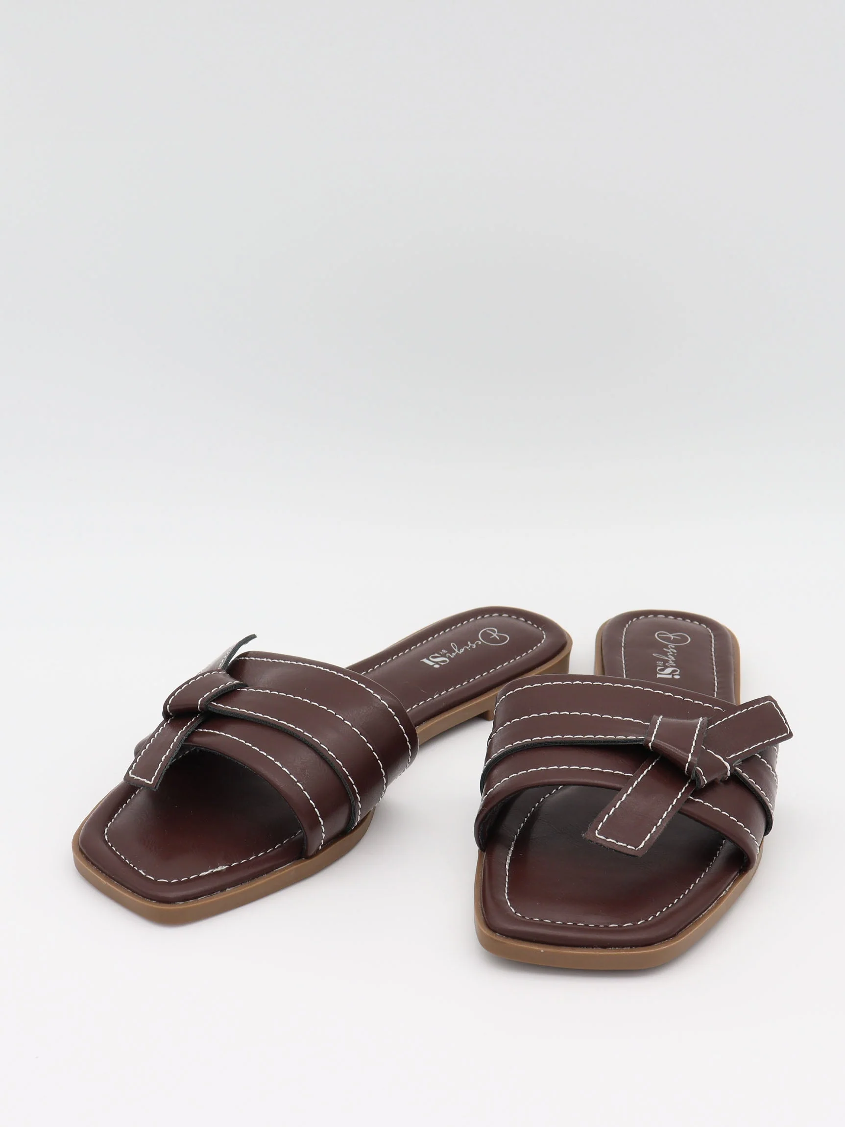 Parisso sandals with tie detail – Dark brown 2 Parisso sandals with tie detail – Dark brown
