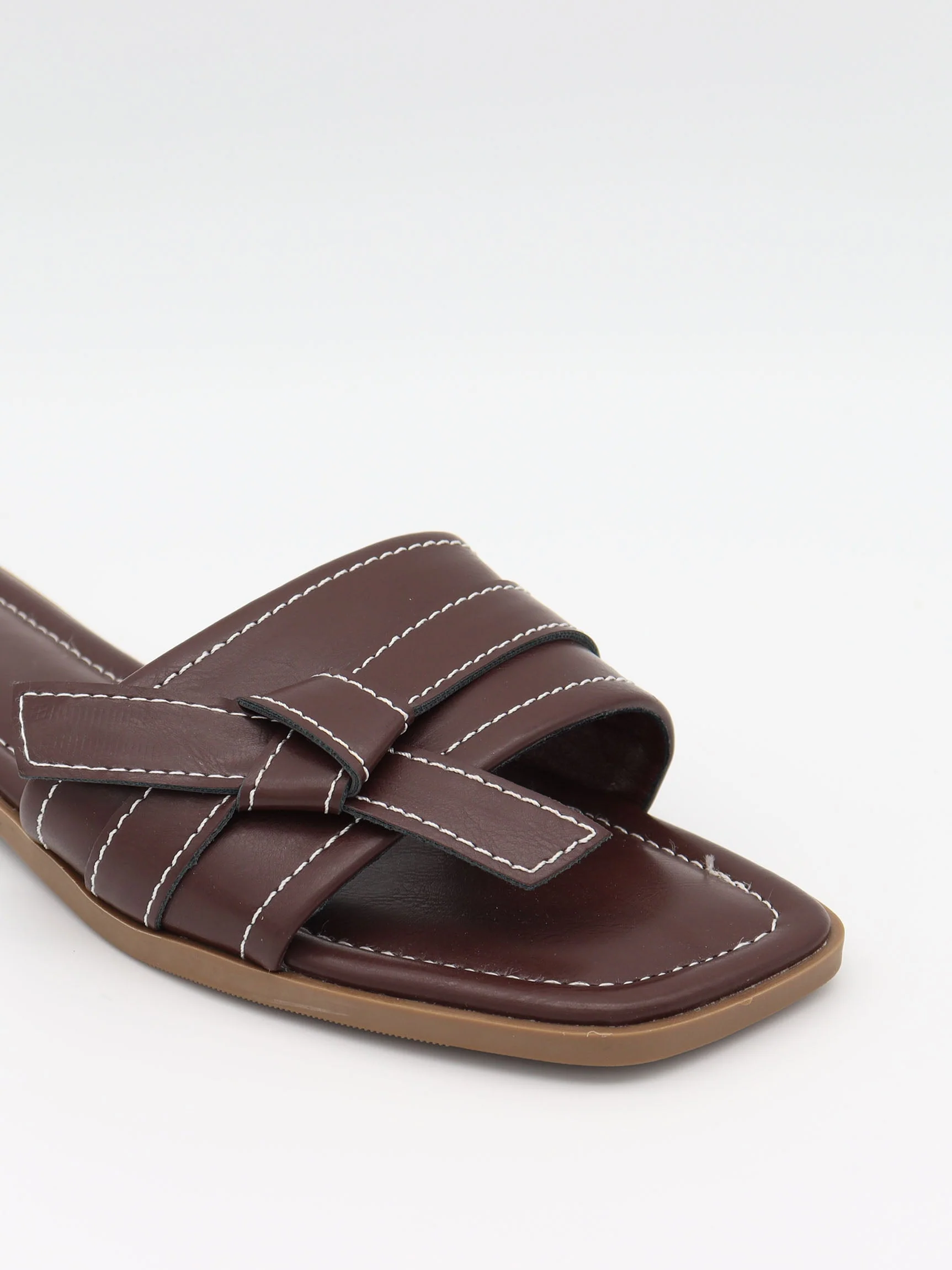 Parisso sandals with tie detail – Dark brown 3 Parisso sandals with tie detail – Dark brown