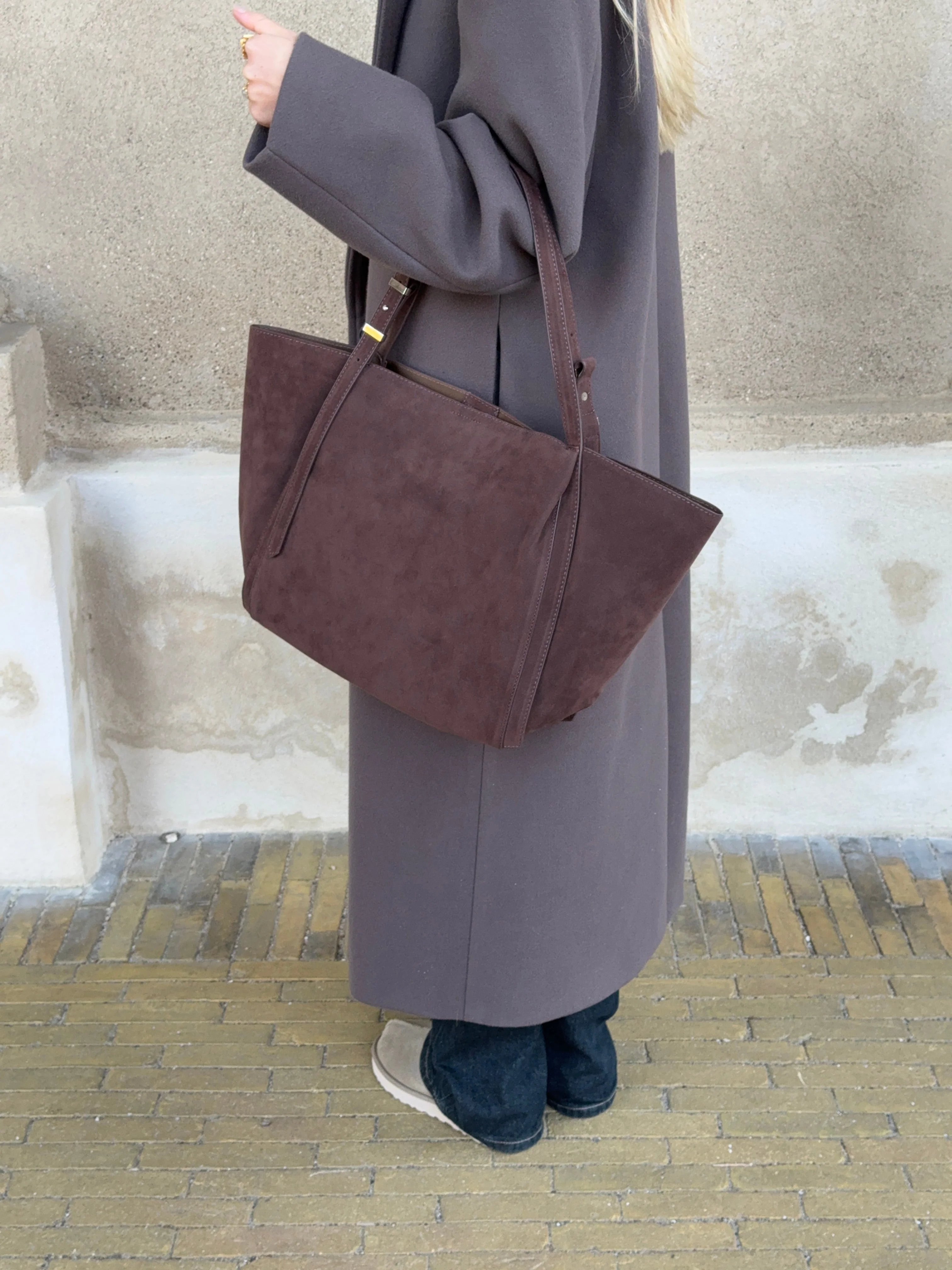 Tolouse suede bag - Dark brown 3 Tolouse suede bag - Dark brown