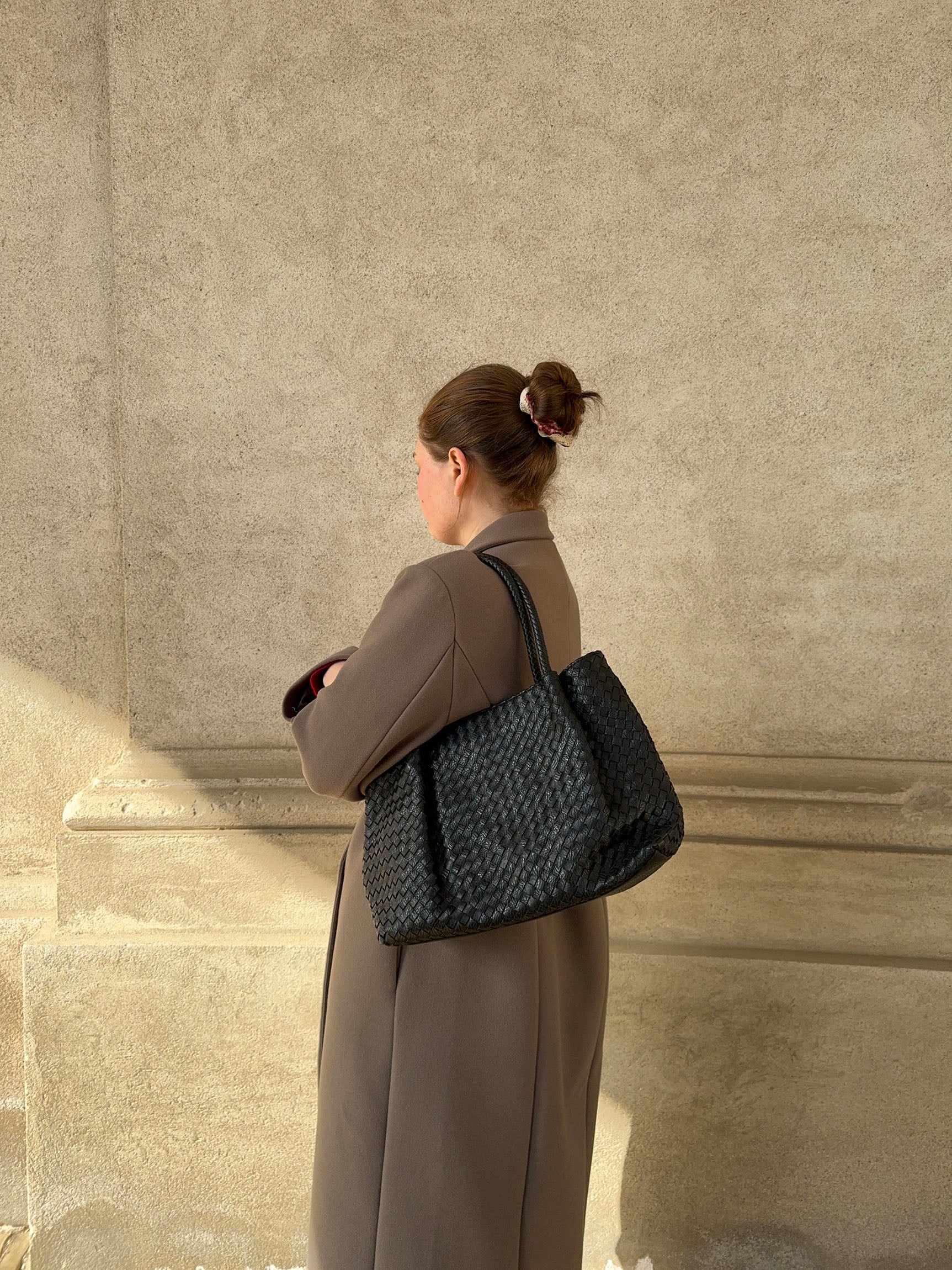 Vitoria woven shoulder bag - Black