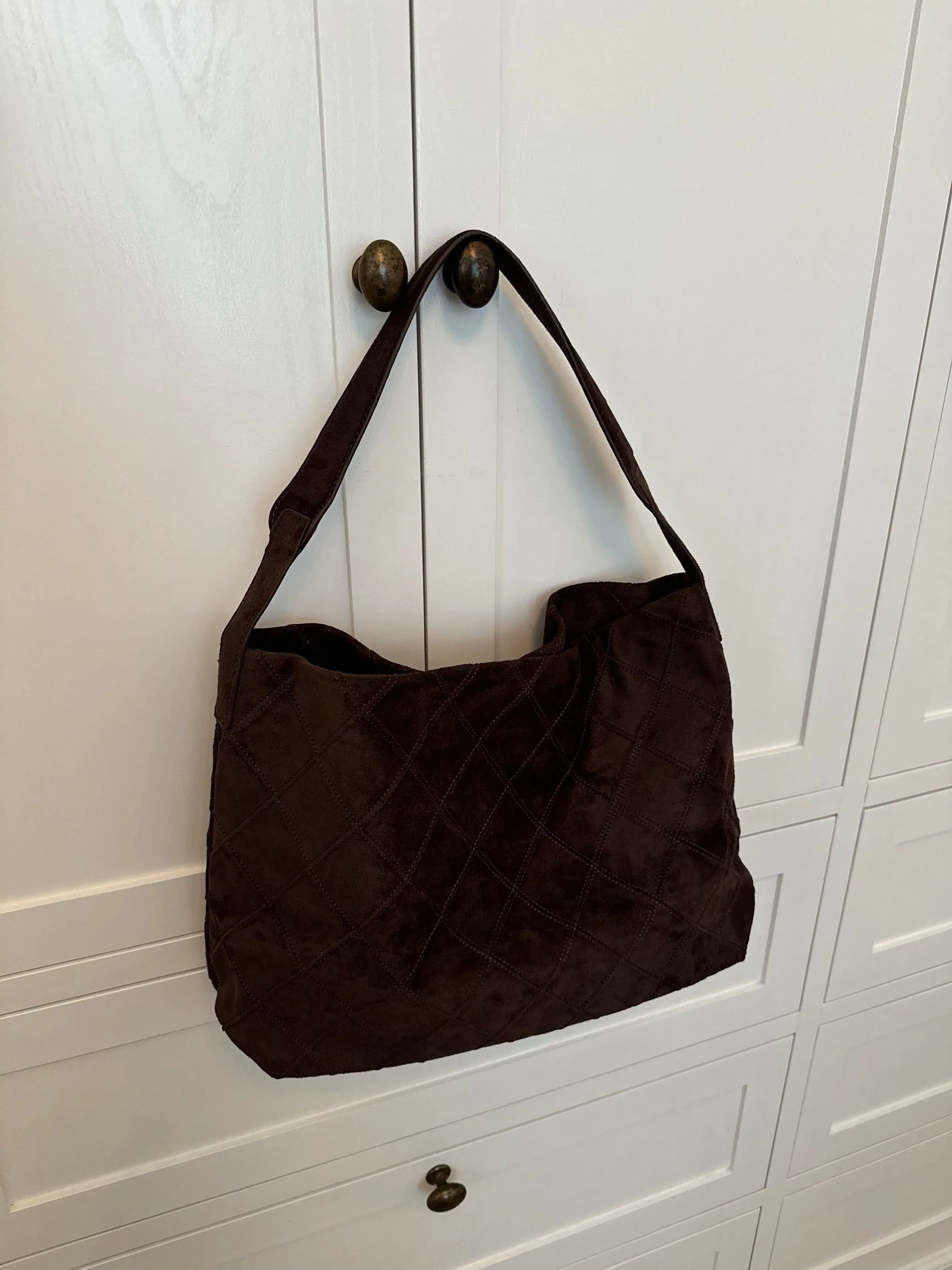 Mecca suede shoulder bag - Dark brown 3 Mecca suede shoulder bag - Dark brown