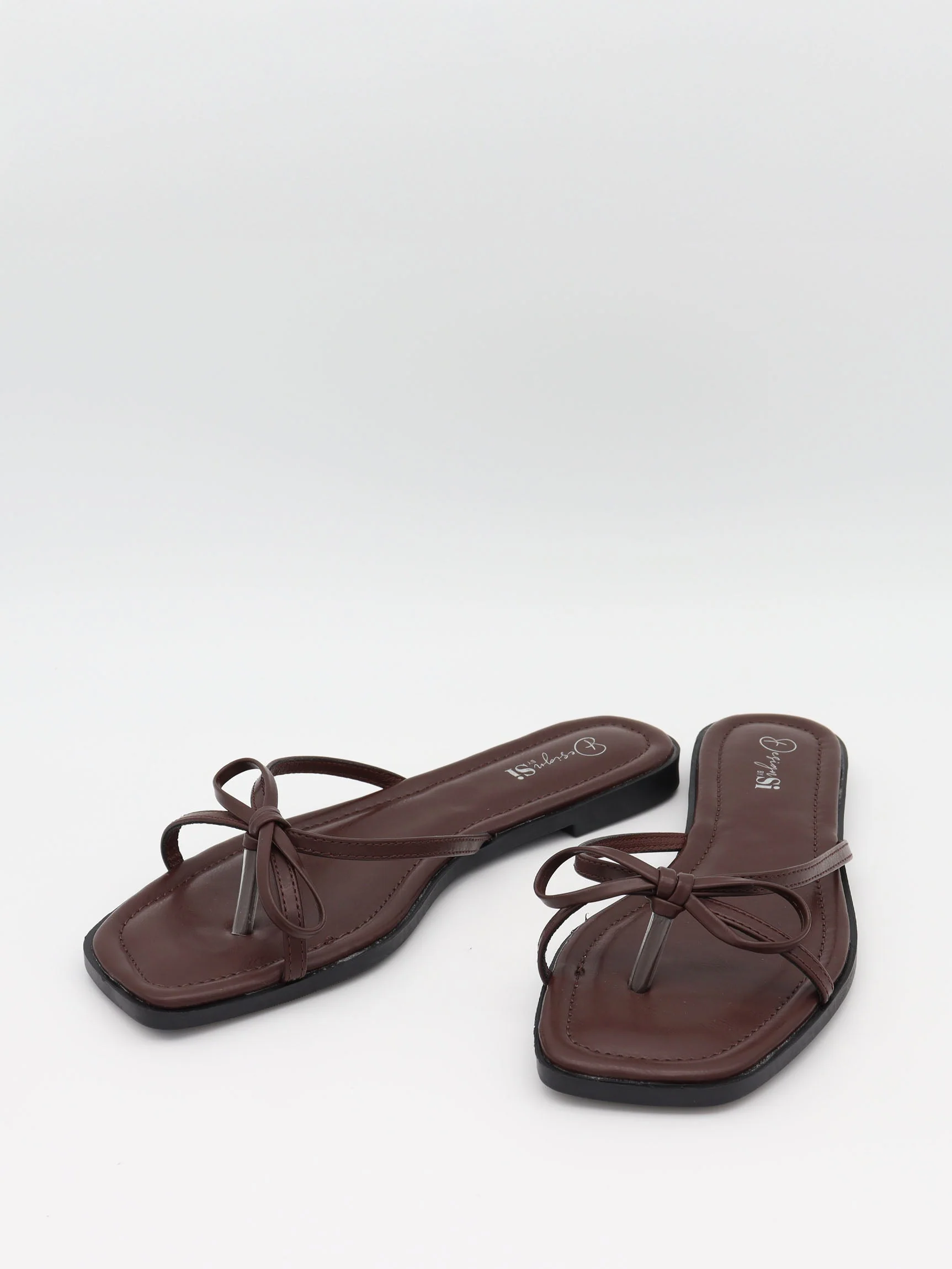 Tennalina sandals with bow detail – Dark brown 2 Tennalina sandals with bow detail – Dark brown