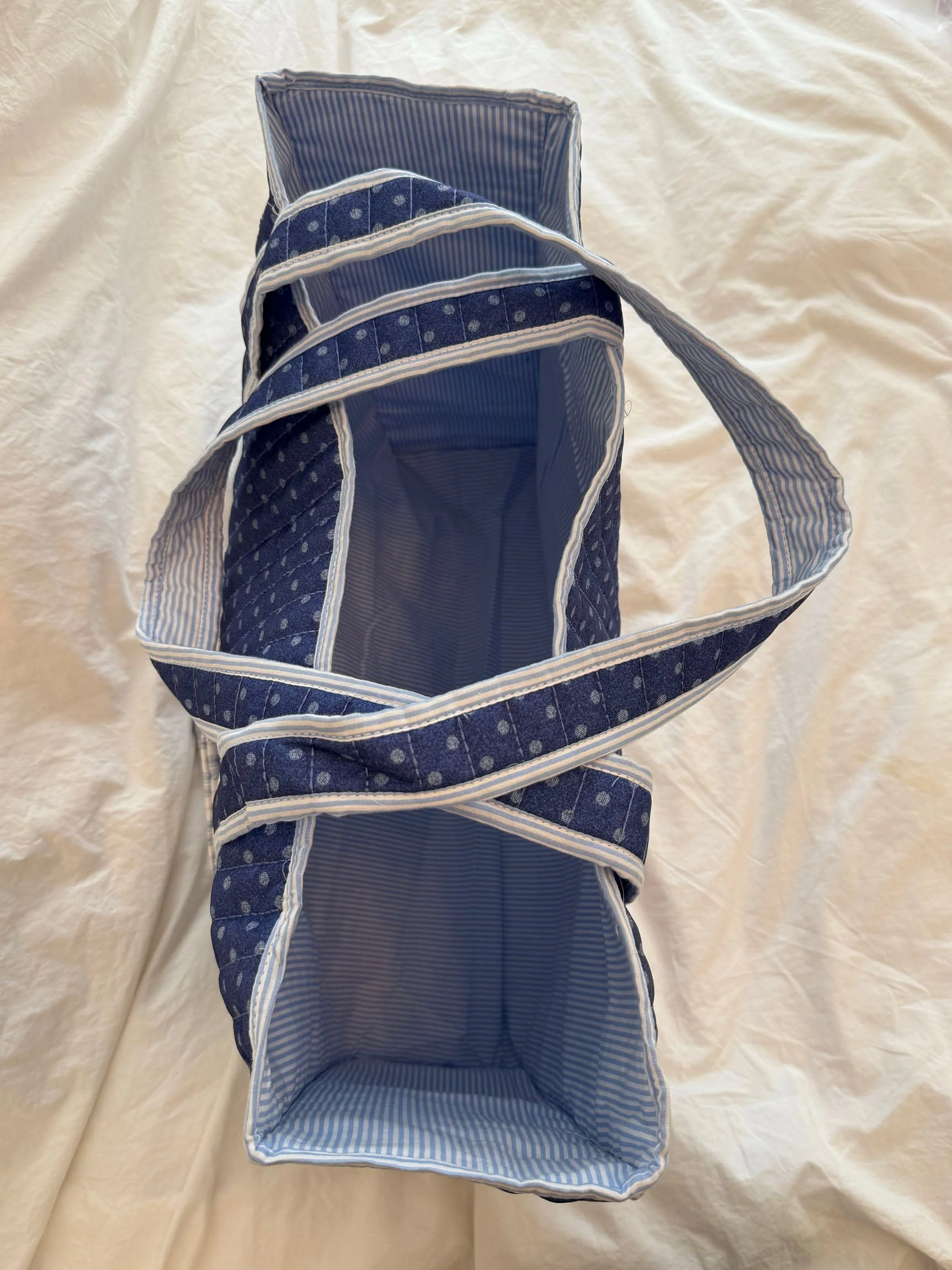 Honey tote with dots – Blue/white 9 Honey tote with dots – Blue/white