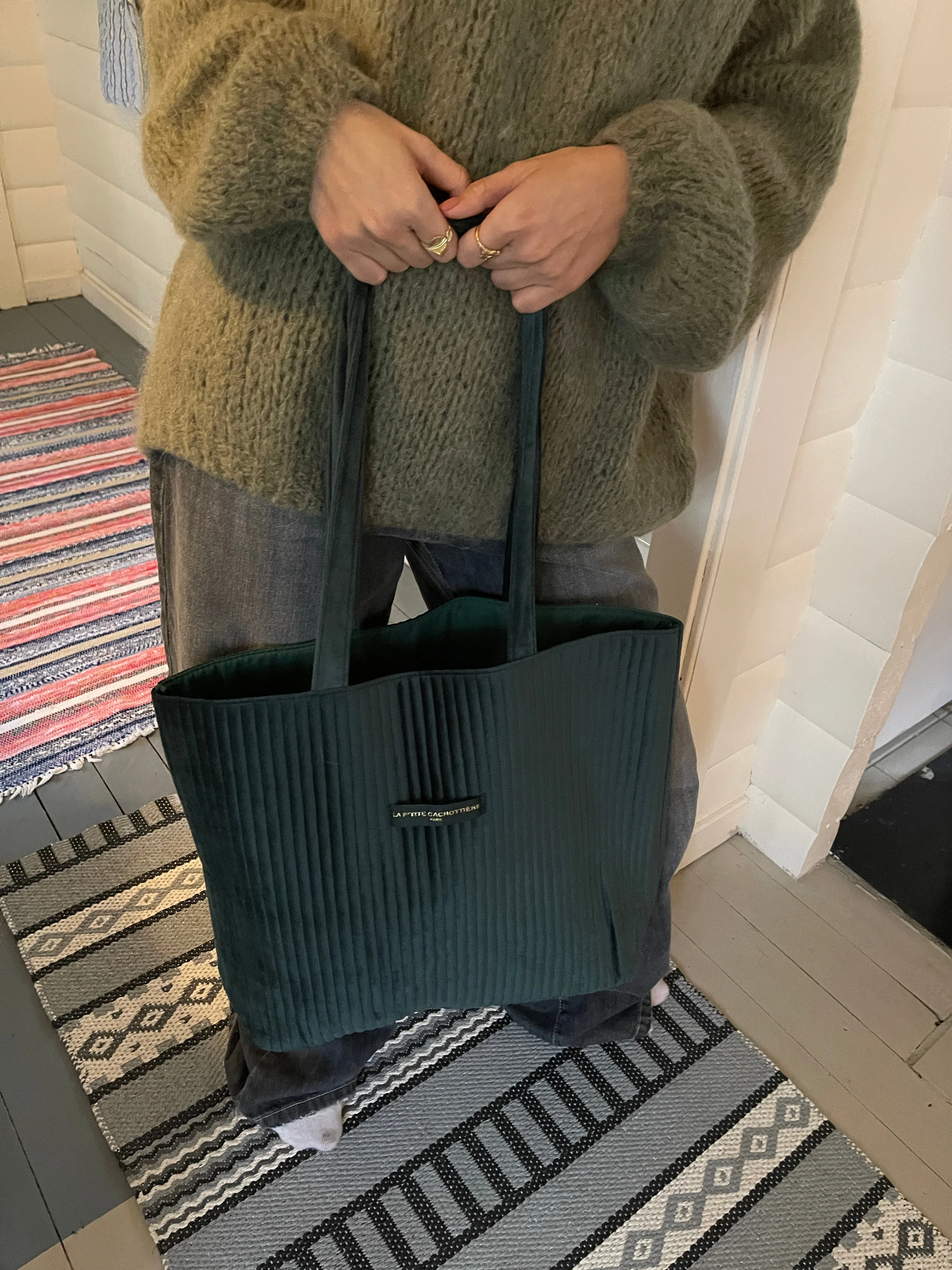 Zakynthos velvet bag - dark green 3 Zakynthos velvet bag - dark green
