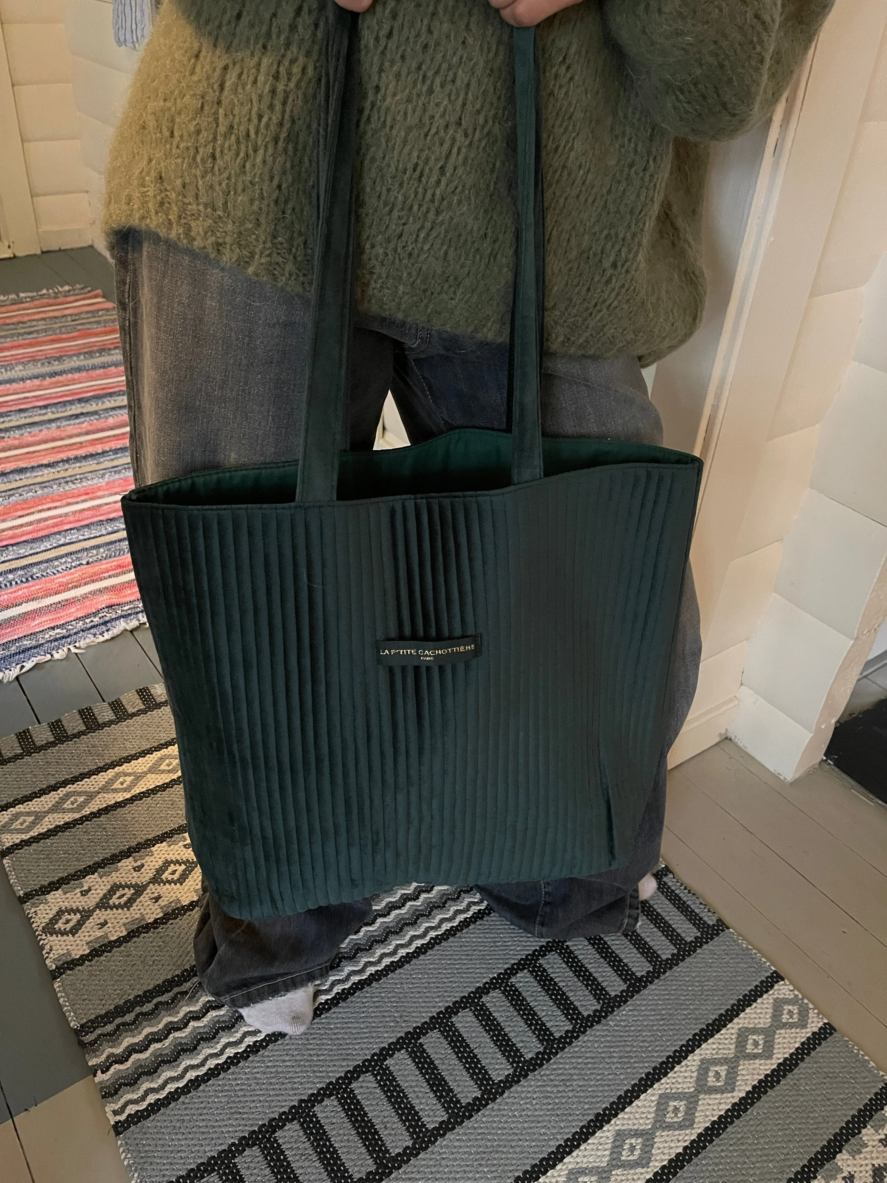 Zakynthos velvet bag - dark green 4 Zakynthos velvet bag - dark green