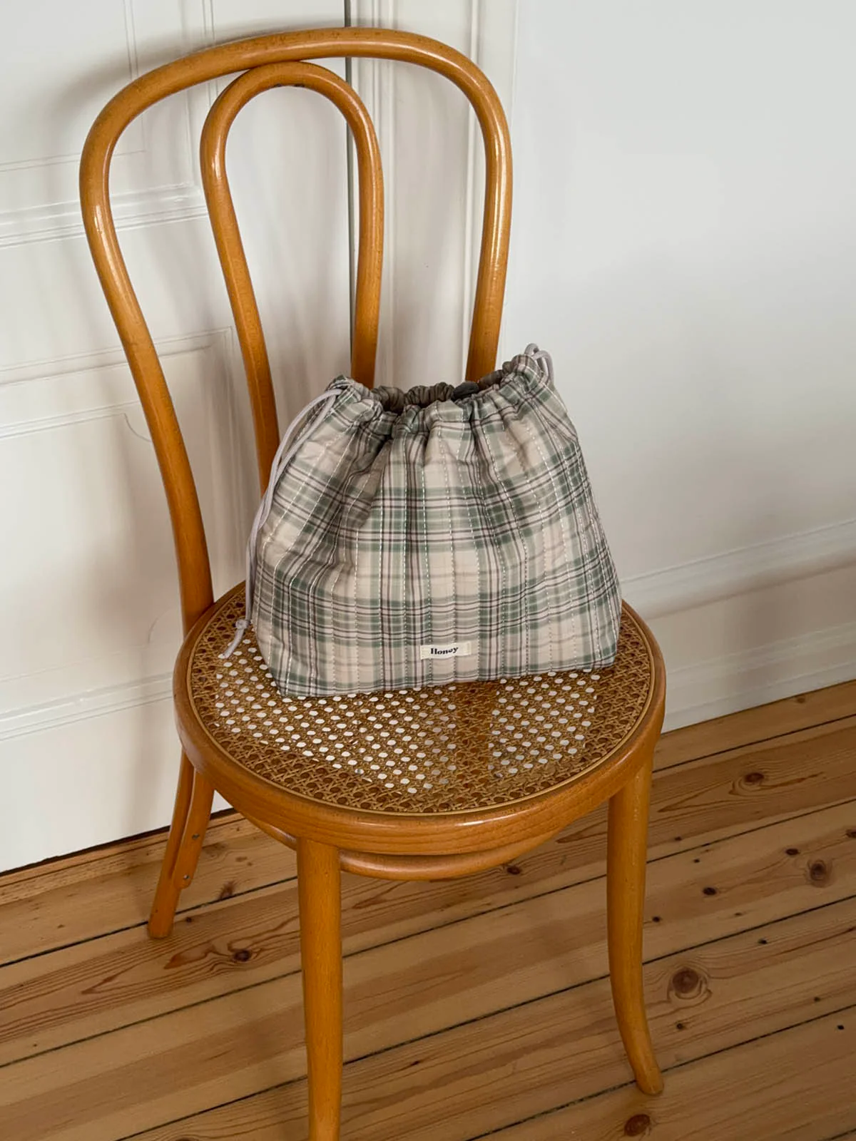 Honey toiletry bag with checks - Beige/green 8 Honey toiletry bag with checks - Beige/green