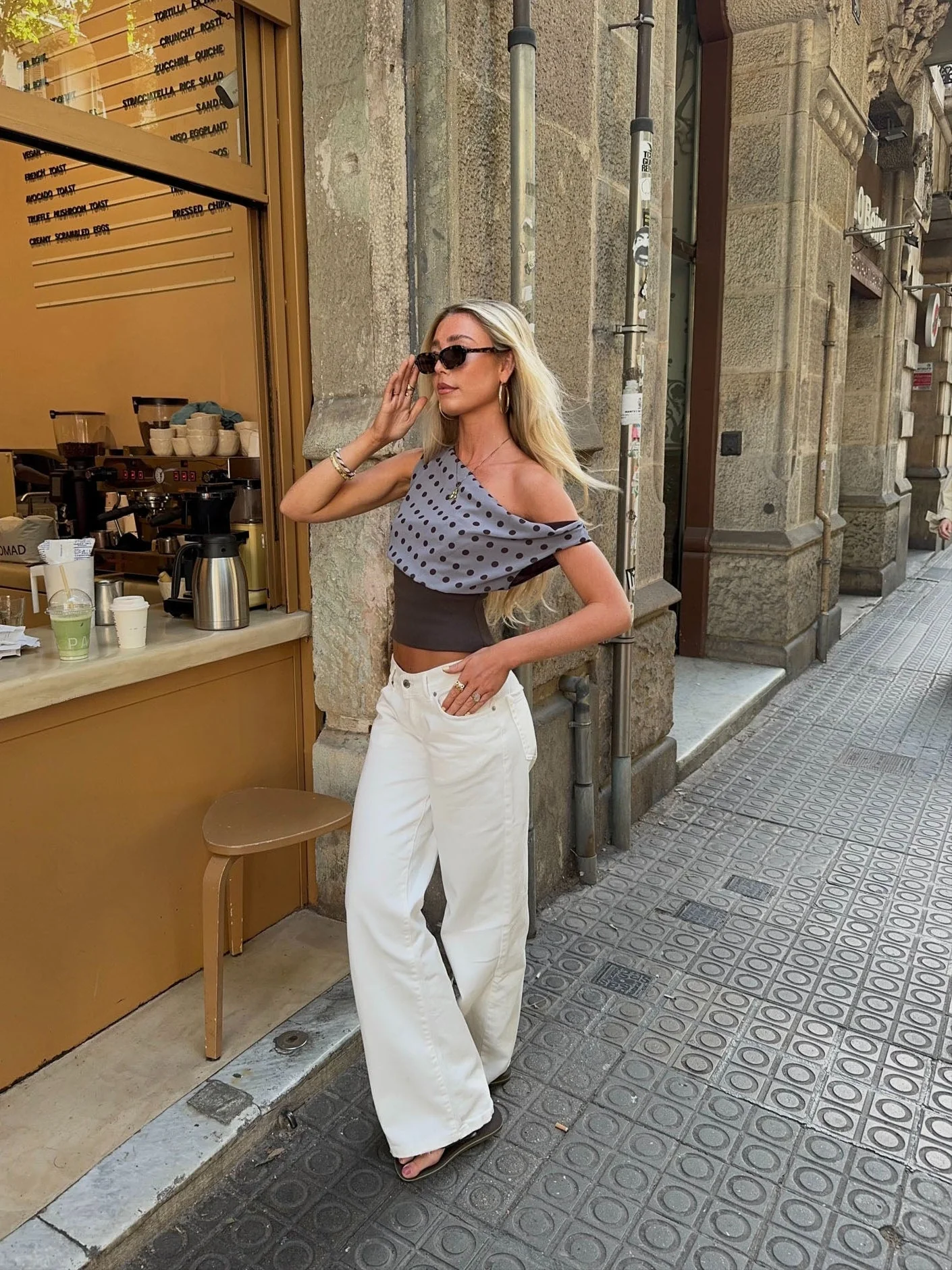 Tuva low waisted jeans - White 2 Tuva low waisted jeans - White