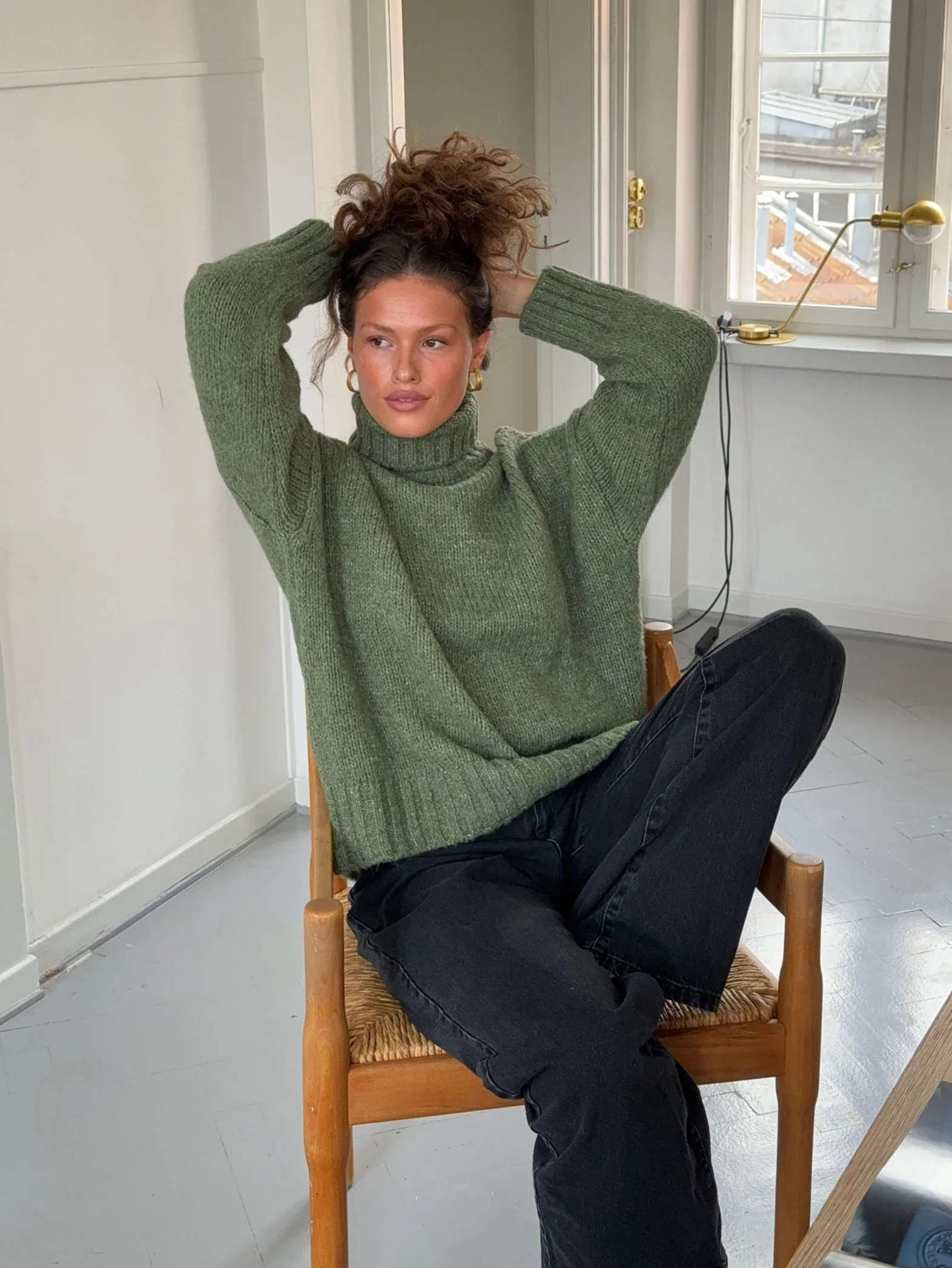 Valdamara oversized turtleneck - Green 1 Valdamara oversized turtleneck - Green