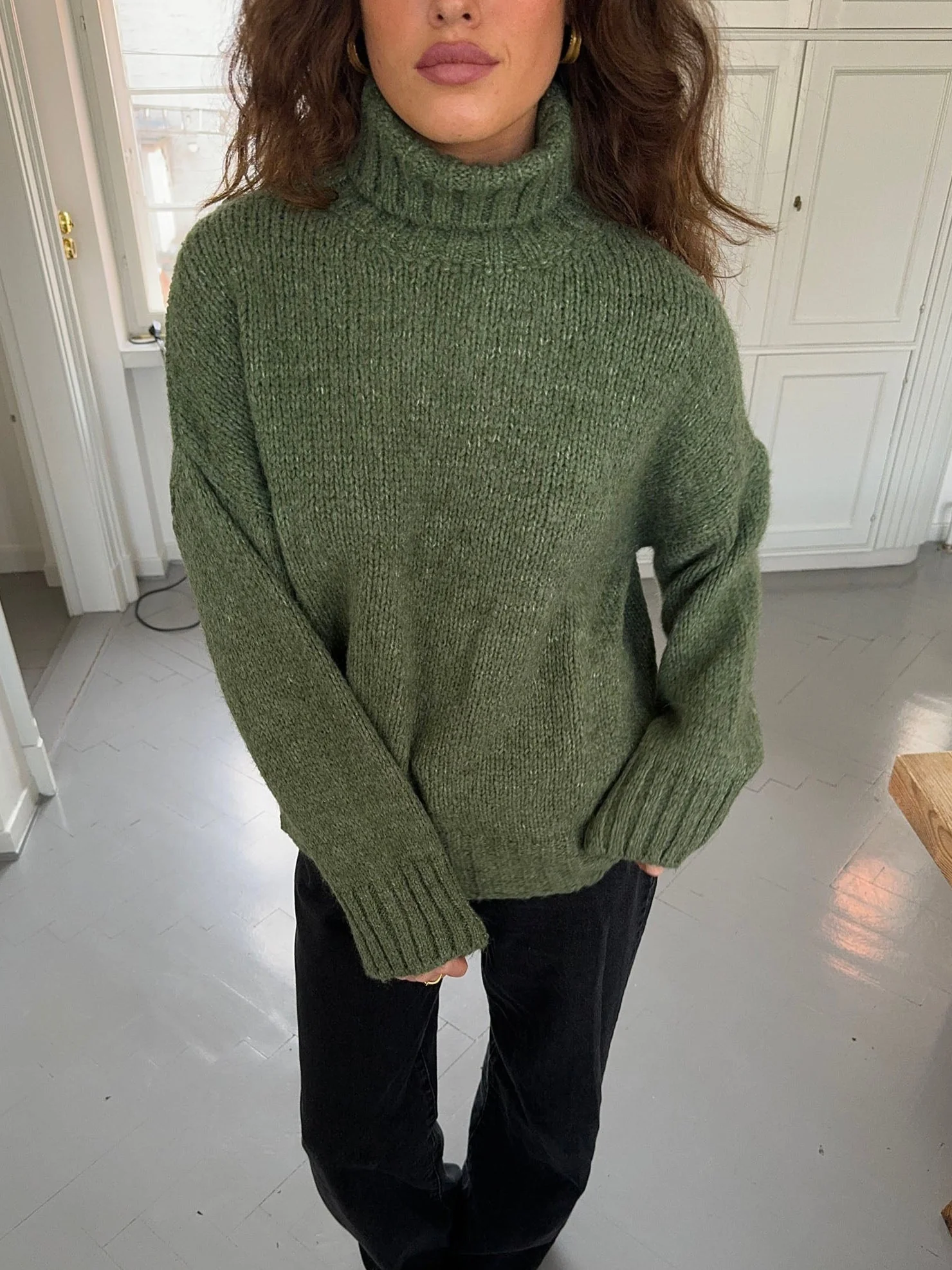 Valdamara oversized turtleneck - Green 2 Valdamara oversized turtleneck - Green
