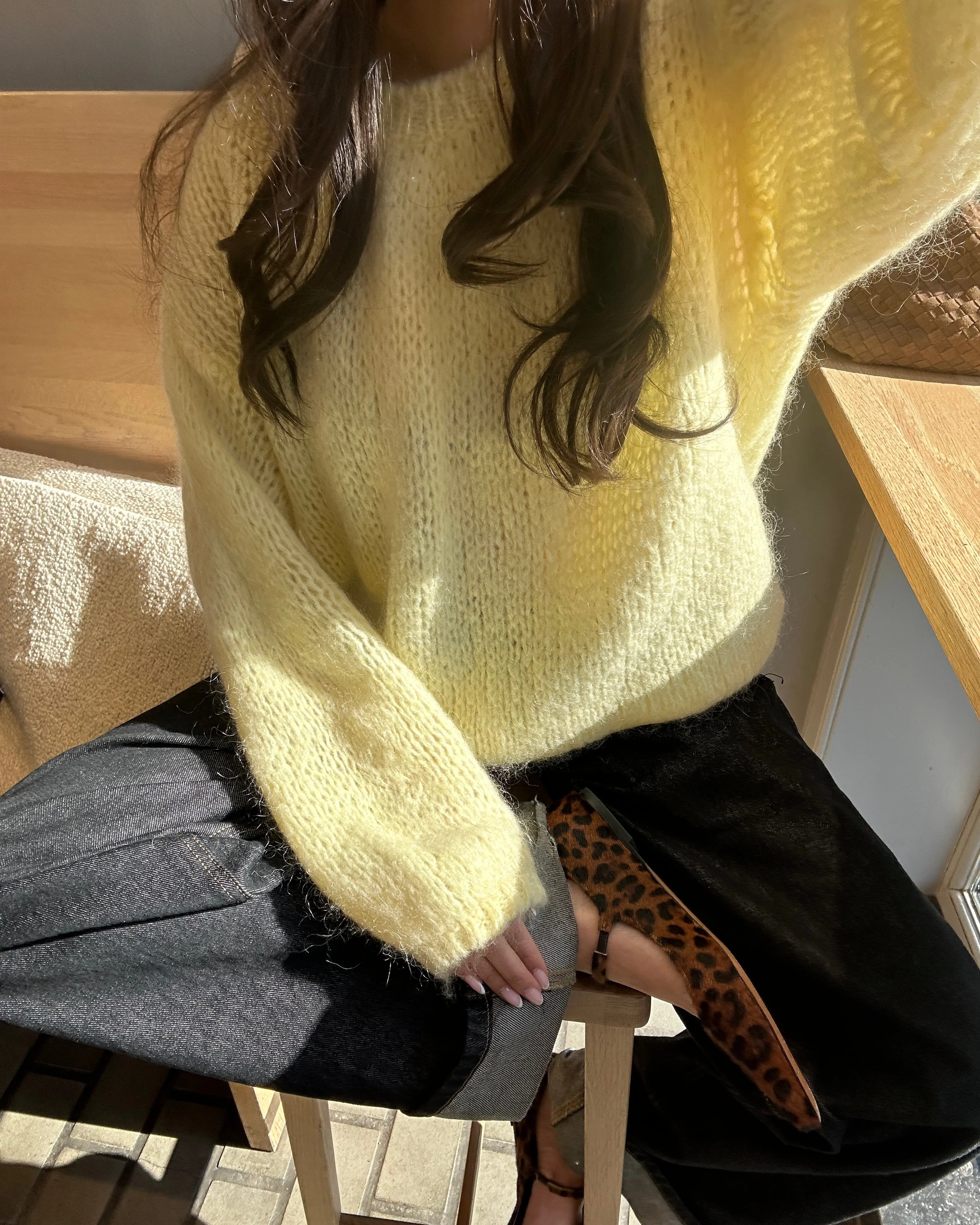 Genevieve oversized knit - Yellow 2 Genevieve oversized knit - Yellow