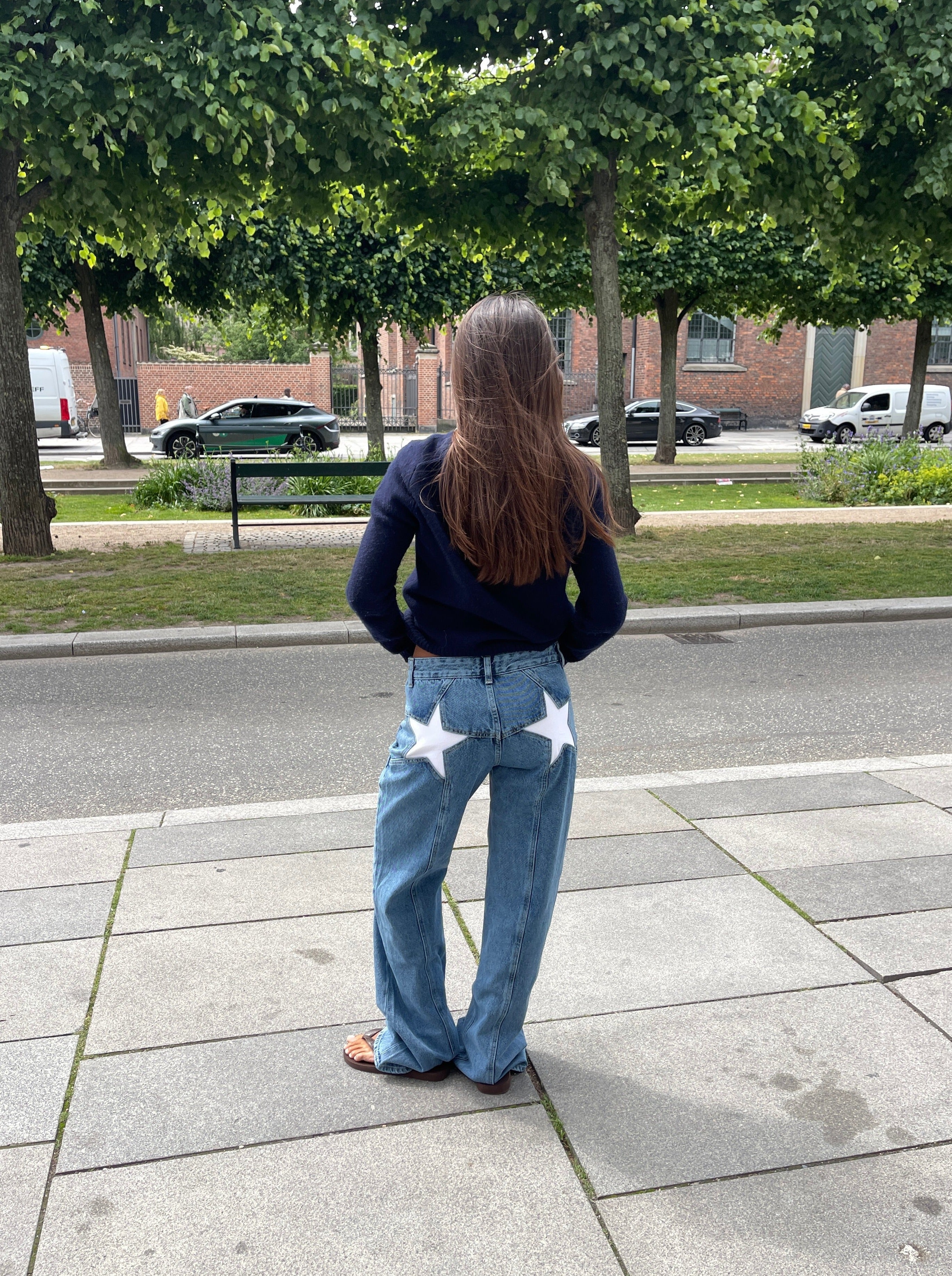 Star jeans with white stars - Light denim 1 Star jeans with white stars - Light denim