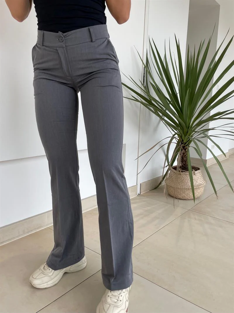 Flare pants with pockets - Grey 3 Flare pants with pockets - Grey