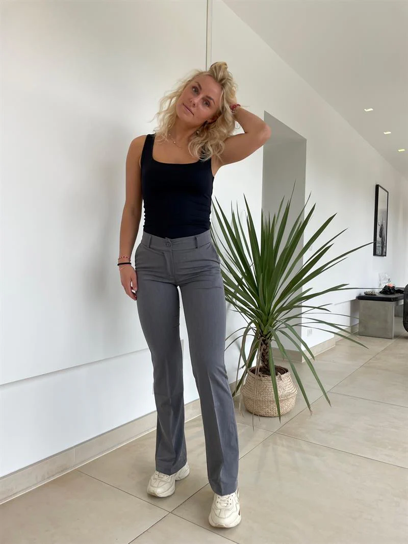 Flare pants with pockets - Grey 5 Flare pants with pockets - Grey