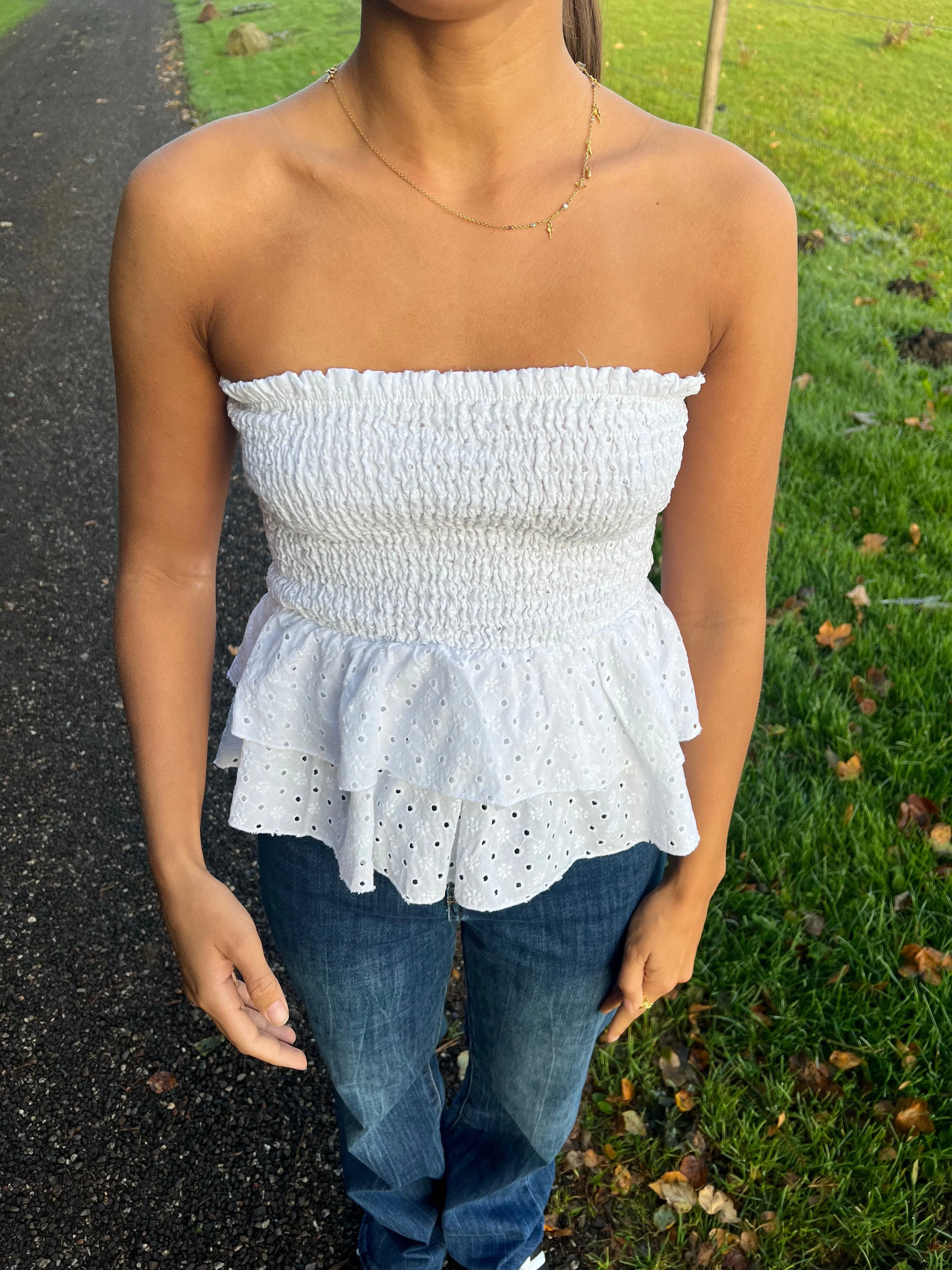Milla broderi anglaise top - White 7 Milla broderi anglaise top - White