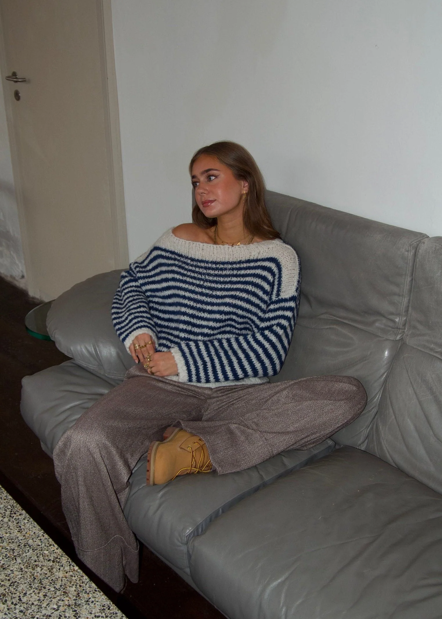Odetta striped sweater - White/navy 2 Odetta striped sweater - White/navy