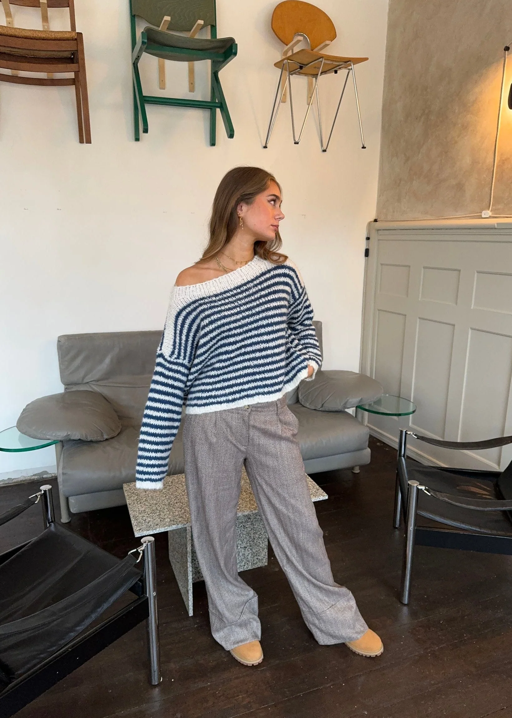 Odetta striped sweater - White/navy 7 Odetta striped sweater - White/navy