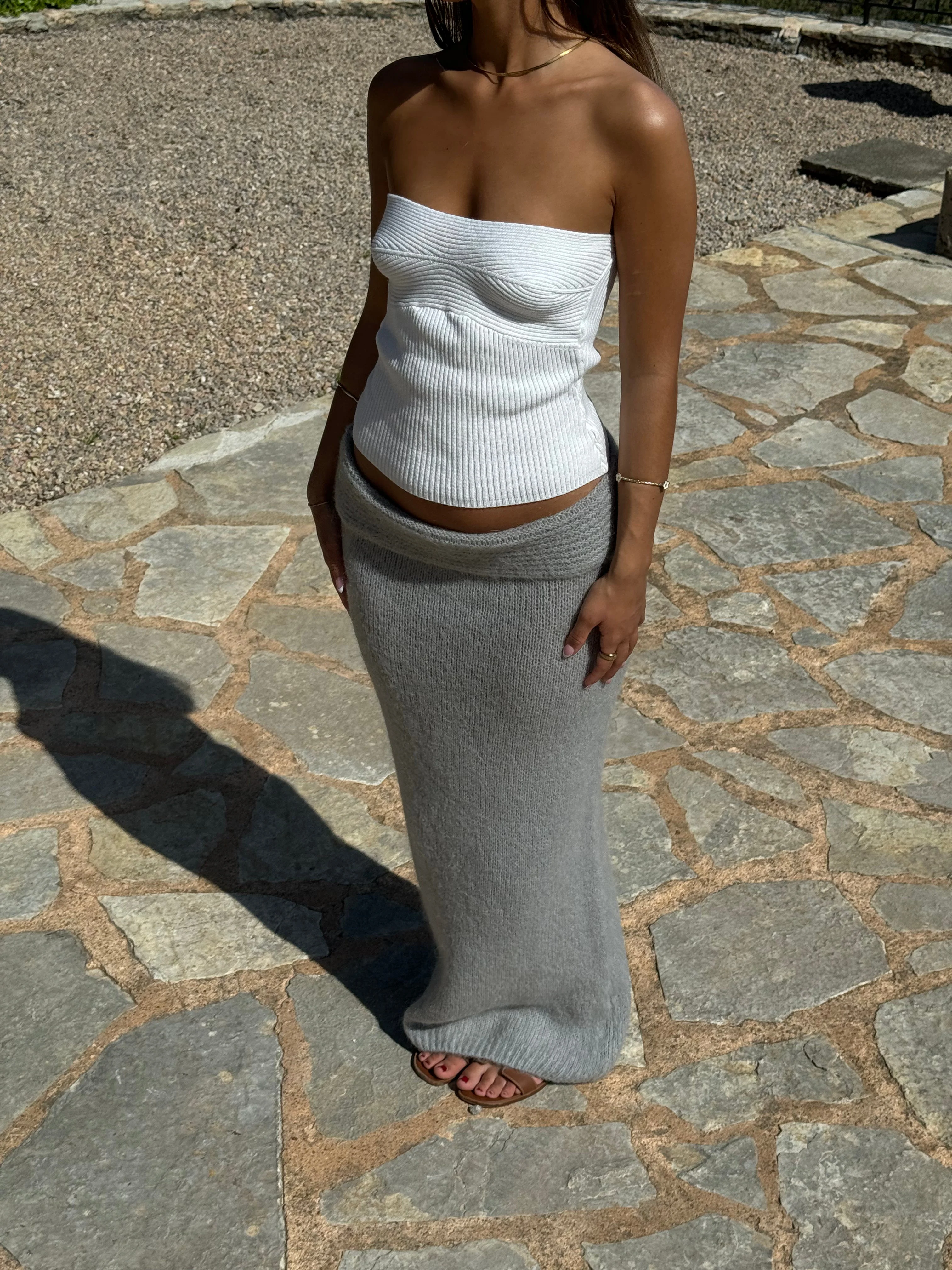 Sefina maxi knitted skirt - Grey 6 Sefina maxi knitted skirt - Grey