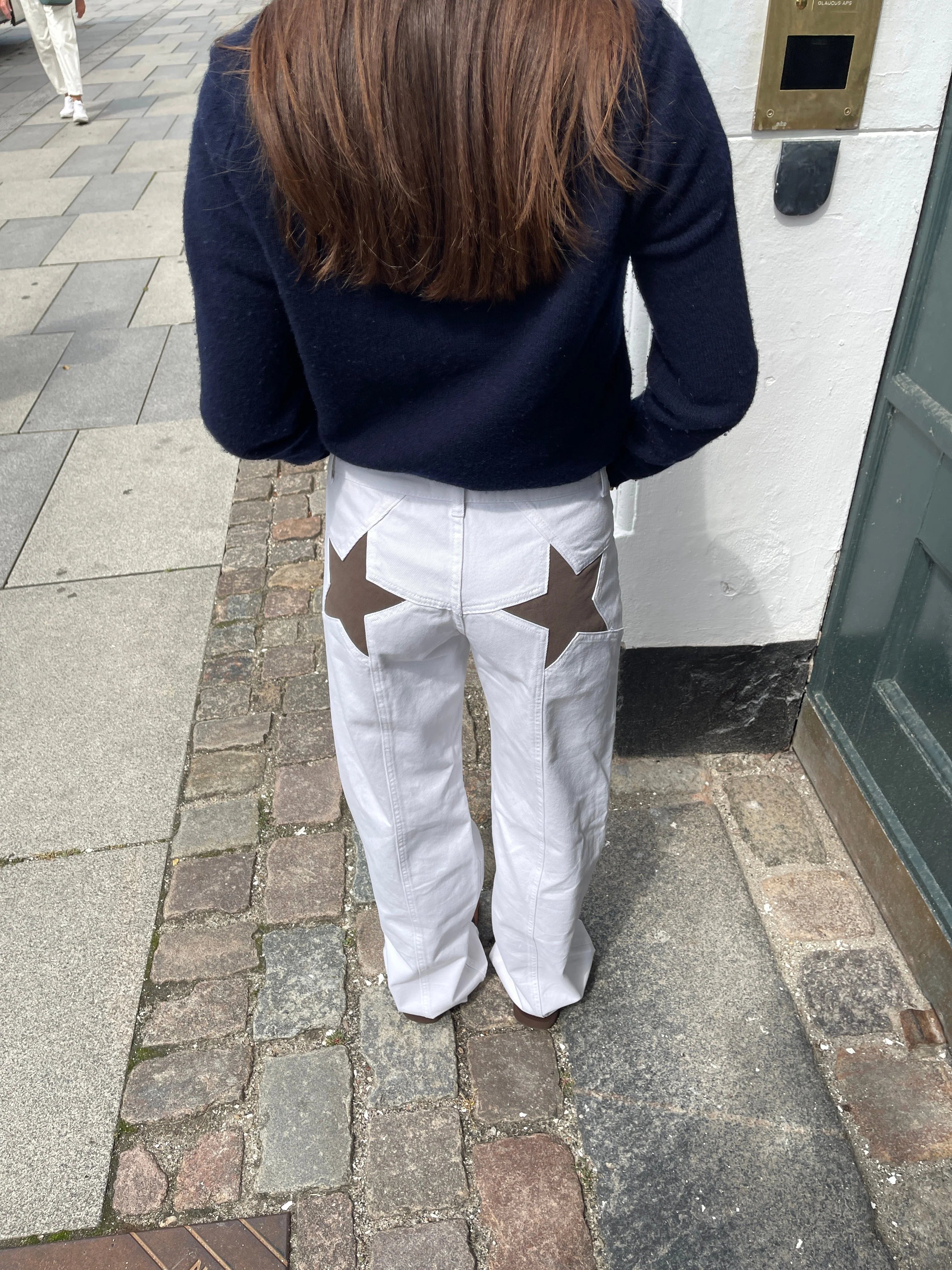Star jeans with brown stars - White 5 Star jeans with brown stars - White