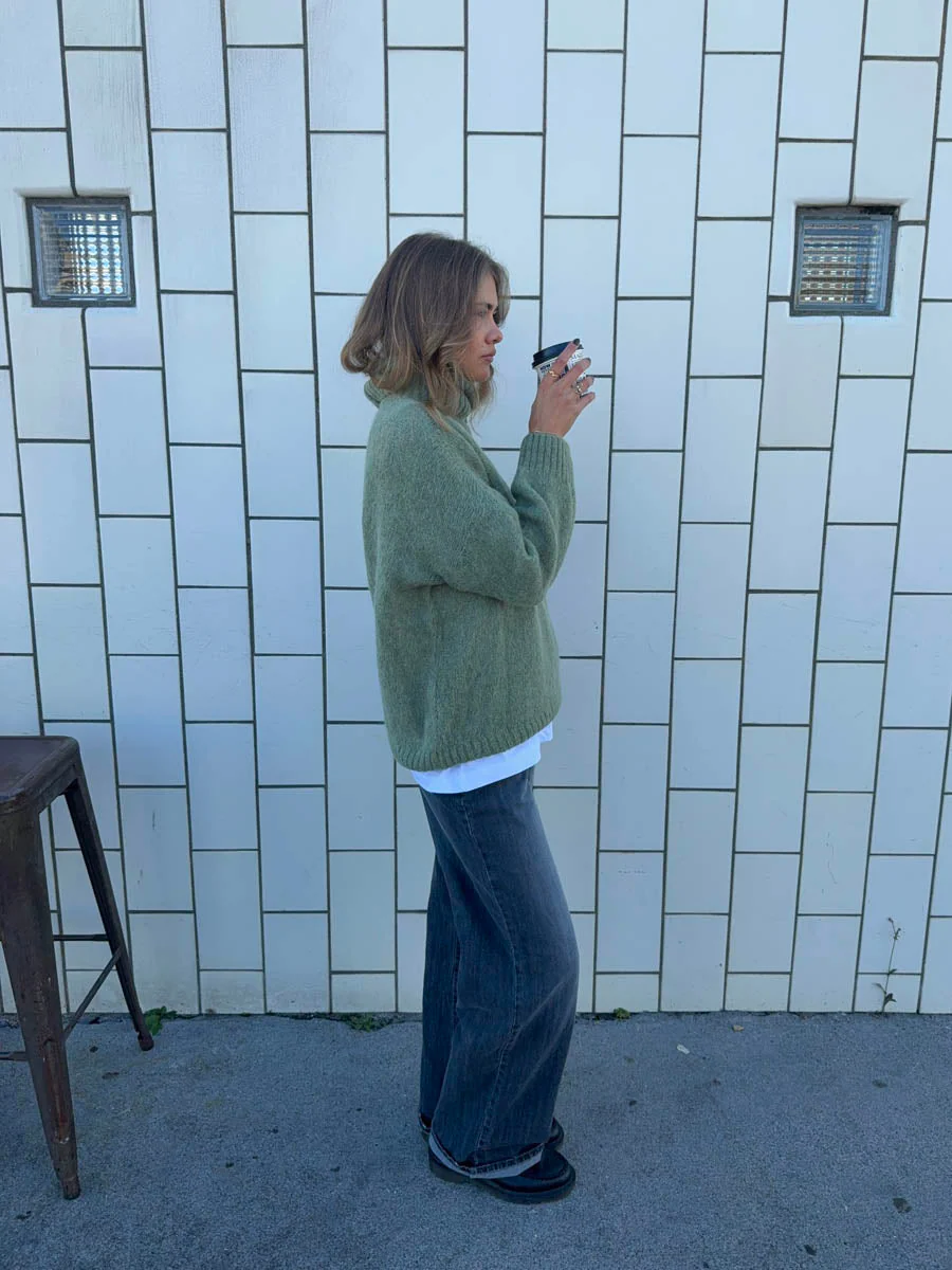 Idun knit with turtleneck - Khaki 3 Idun knit with turtleneck - Khaki