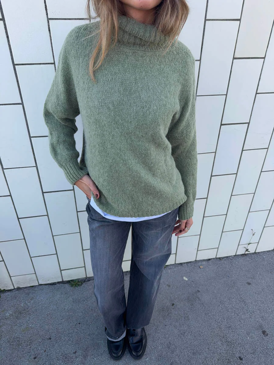 Idun knit with turtleneck - Khaki 6 Idun knit with turtleneck - Khaki