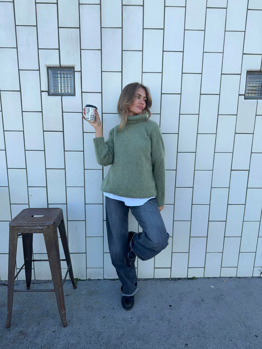 Idun knit with turtleneck - Khaki 8 Idun knit with turtleneck - Khaki