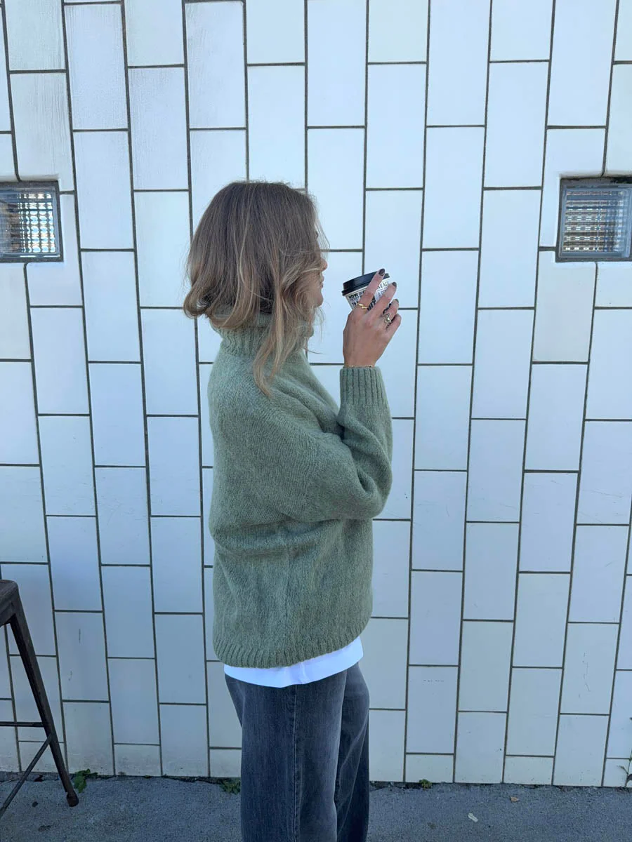 Idun knit with turtleneck - Khaki 9 Idun knit with turtleneck - Khaki