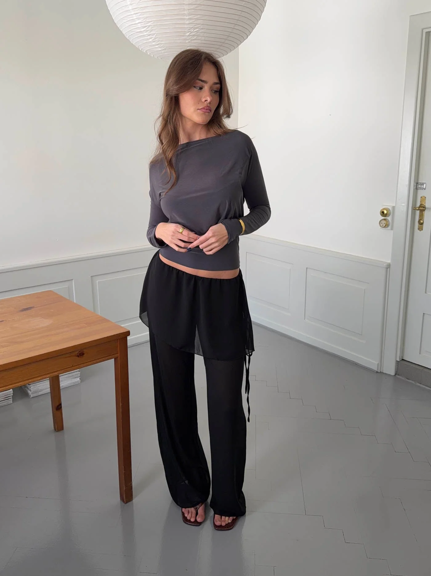 Nadina pants with skirt - Black