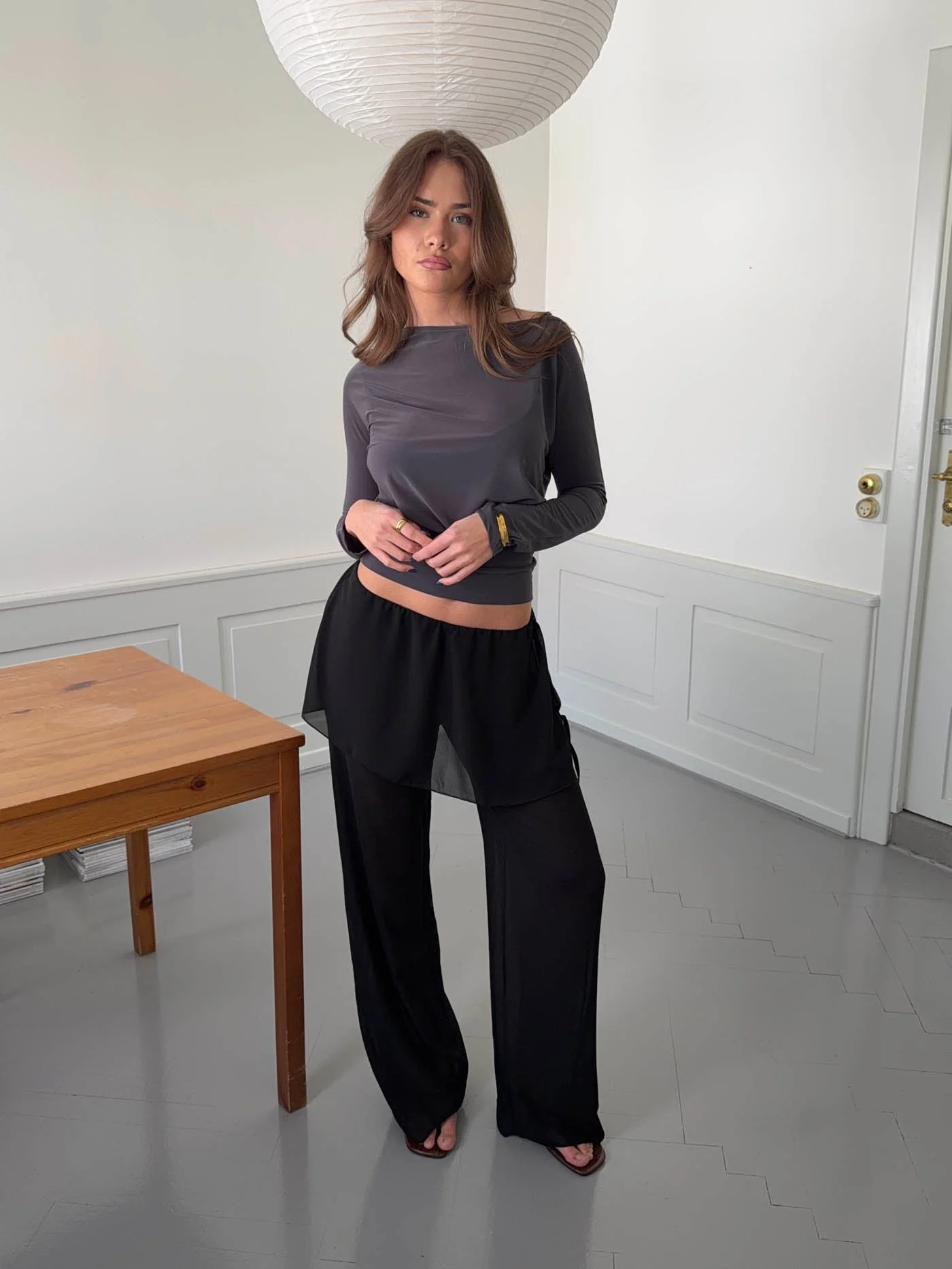 Nadina pants with skirt - Black 2 Nadina pants with skirt - Black