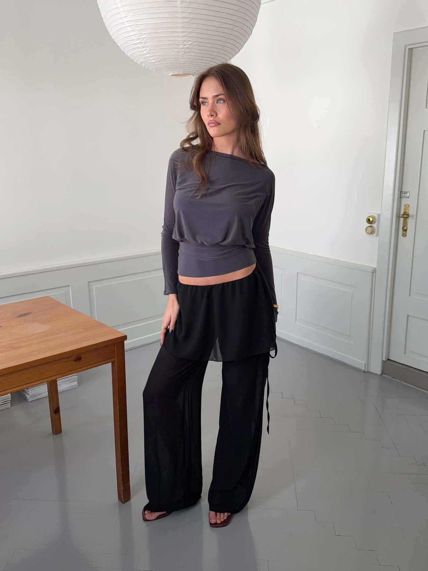 Nadina pants with skirt - Black 4 Nadina pants with skirt - Black
