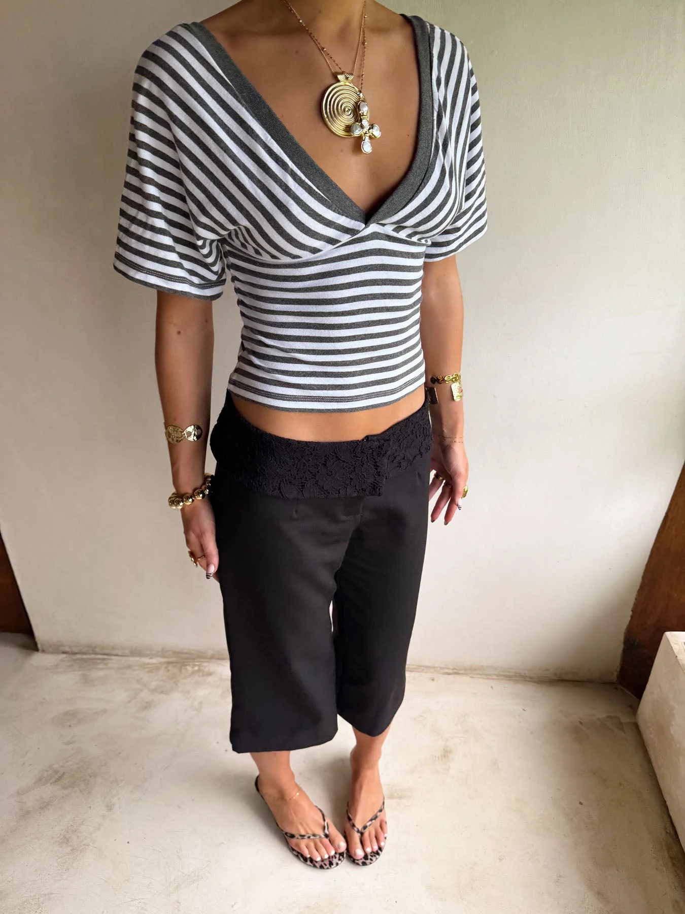 Scandivv blouse with stripes - Grey/white 11 Scandivv blouse with stripes - Grey/white