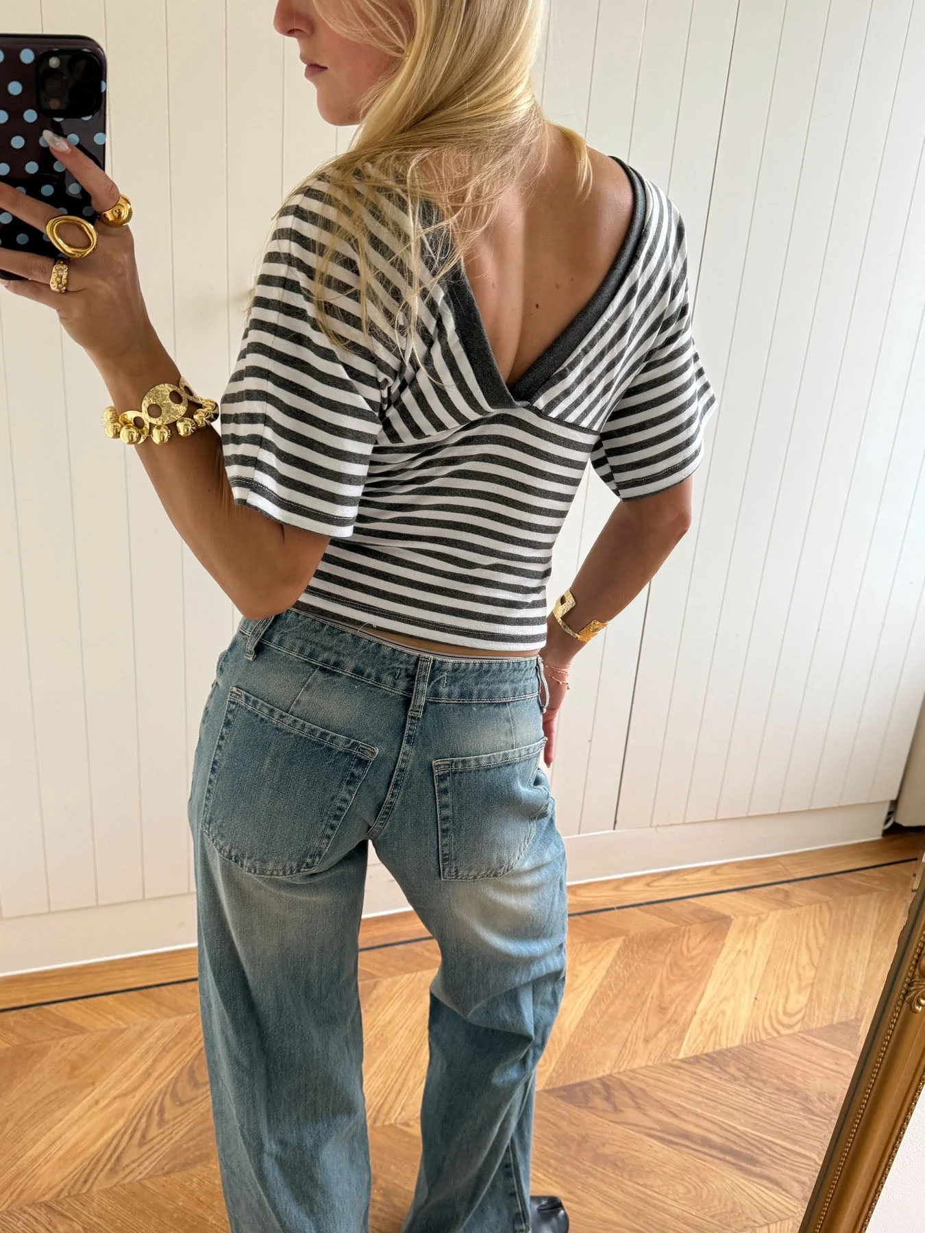Scandivv blouse with stripes - Grey/white 6 Scandivv blouse with stripes - Grey/white