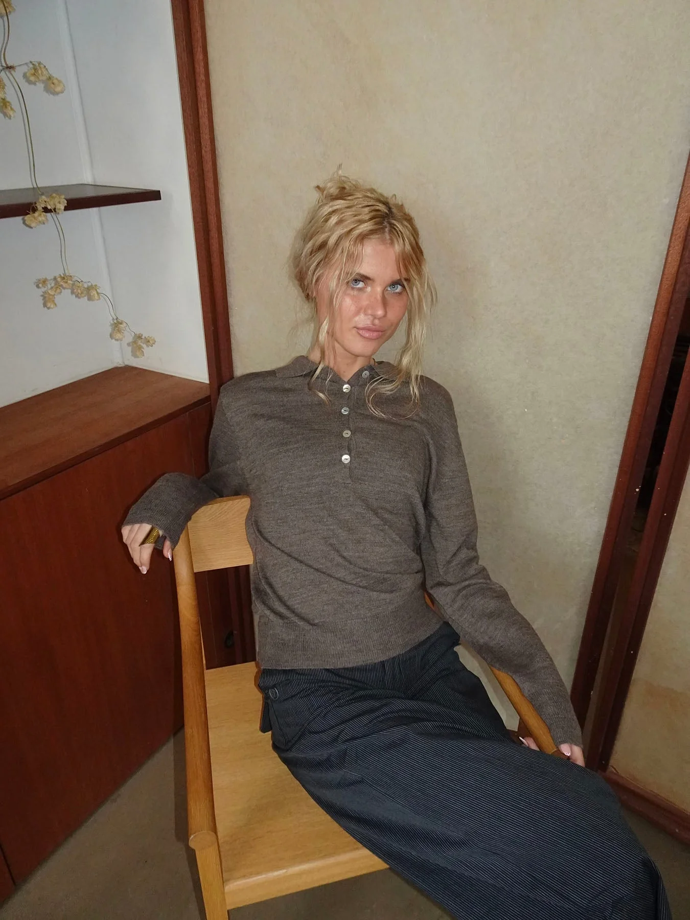 Jajana polo knit - Brown