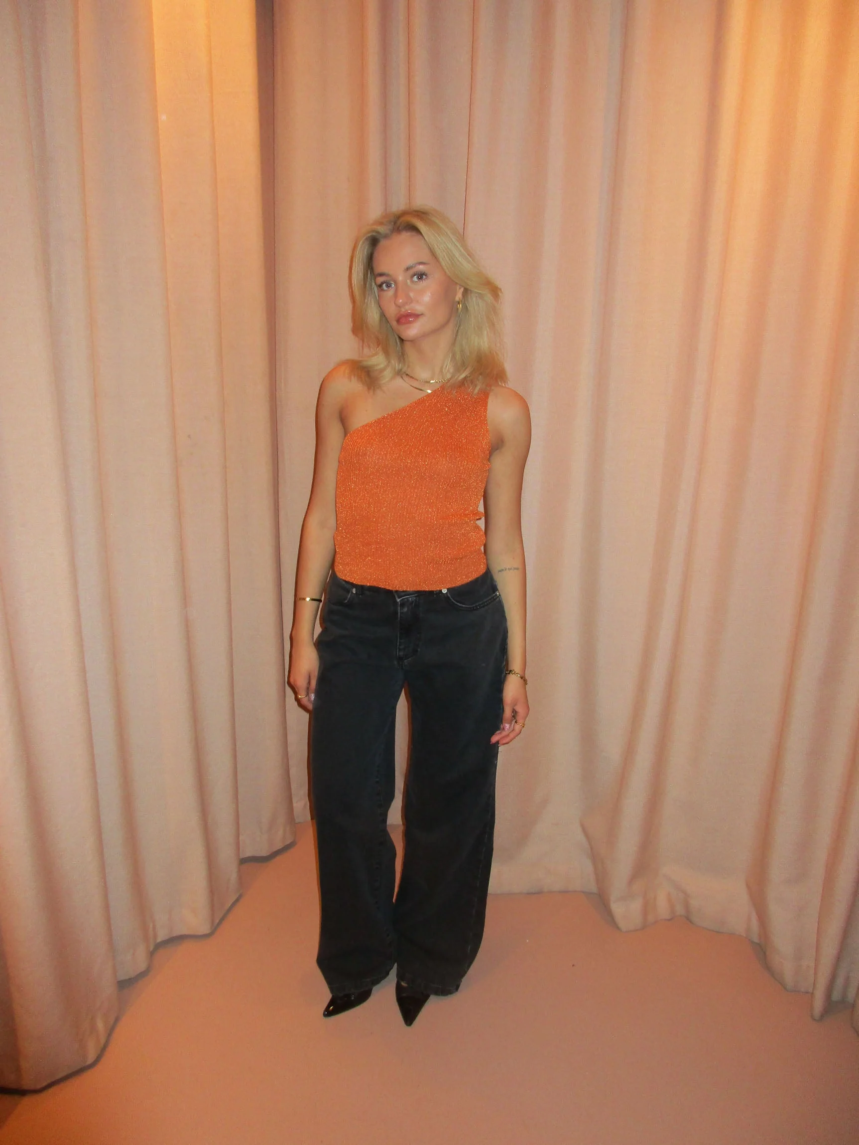 Cathie one shoulder top - Orange 10 Cathie one shoulder top - Orange